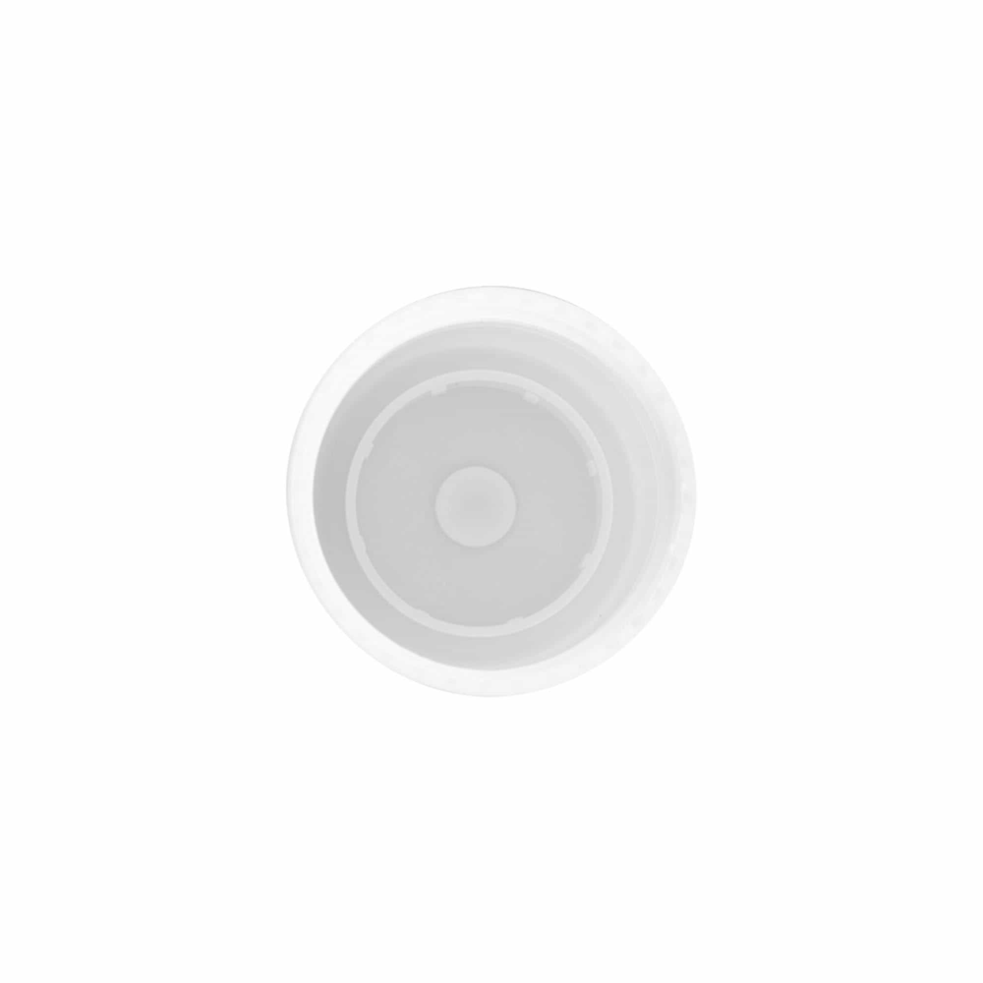 Capuchon pour flacon Roll-on 50 ml, plastique PP, blanc, pour bouchage: Bougage à vis