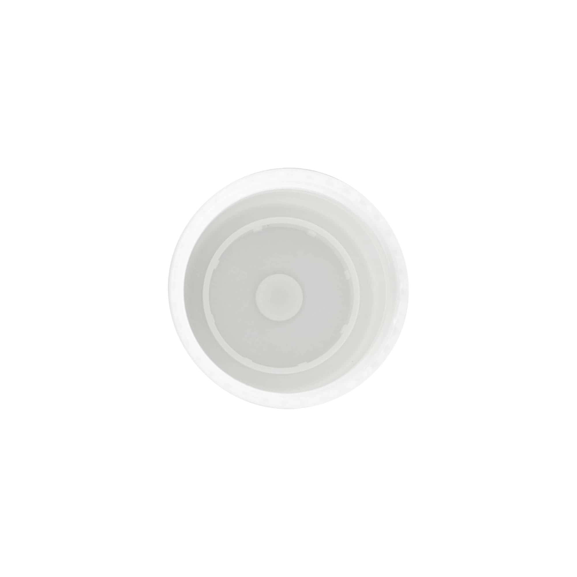 Capuchon pour flacon Roll-on 50 ml, plastique PP, blanc, pour bouchage: Bougage à vis