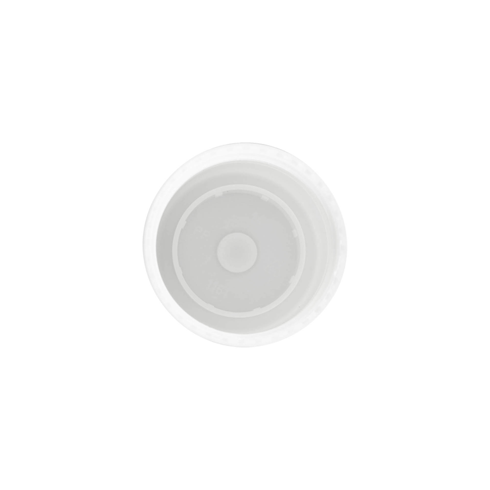 Capuchon pour flacon Roll-on 50 ml, plastique PP, blanc, pour bouchage: Bougage à vis Capuchon pour flacon Roll-on 50 ml, plastique PP, blanc, pour bouchage: Bougage à vis