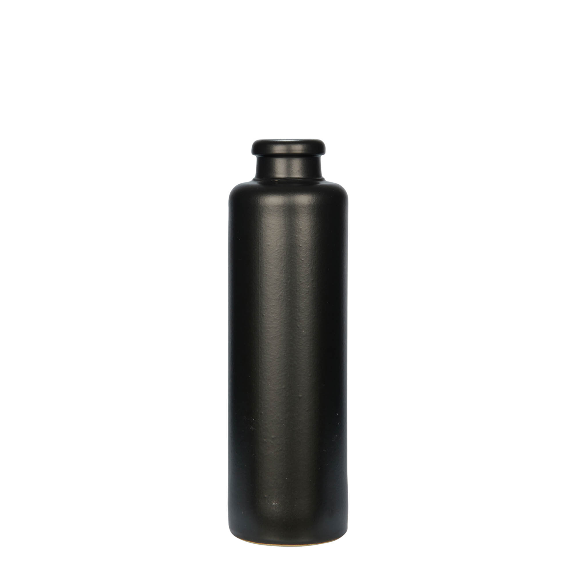 Keramische kruik, 200 ml, steengoed, zwart, monding: kurk