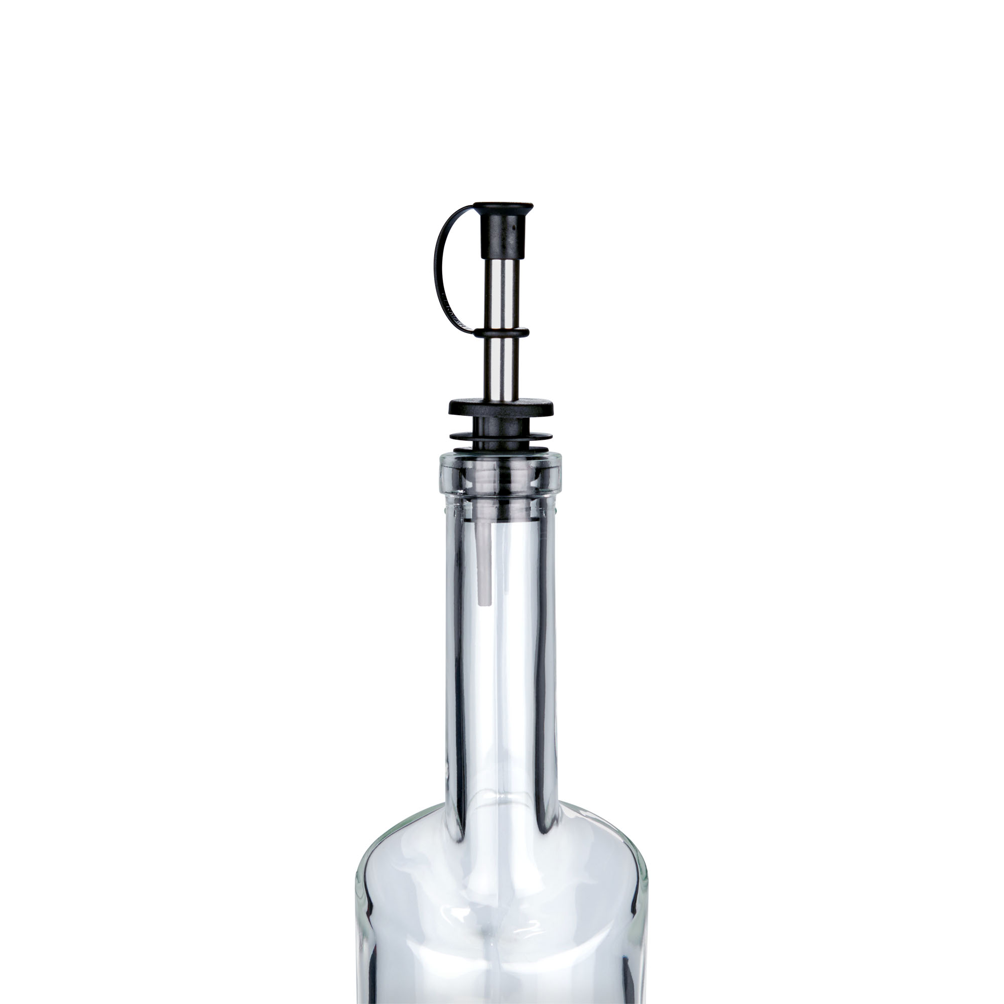 Schenktuit inox met dop, roestvrij staal, zilver
