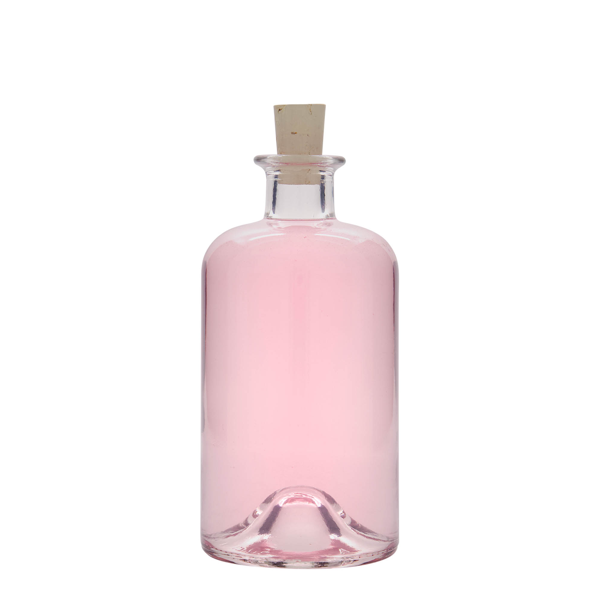 Glazen fles Apotheker 'Doktor', 500 ml, monding: kurk Glazen fles Apotheker 'Doktor', 500 ml, monding: kurk