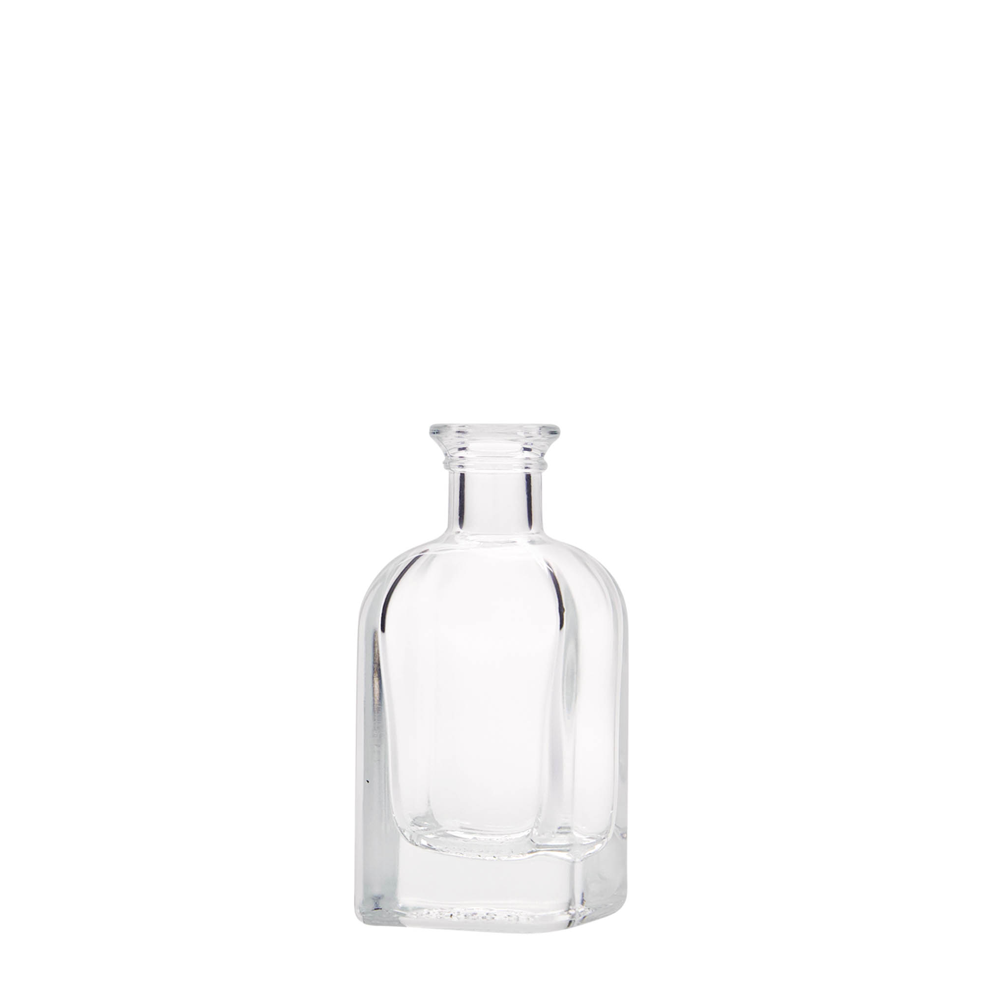 Bouteille en verre apothicaire 'Carré', carrée 40 ml, bouchage: bouchon