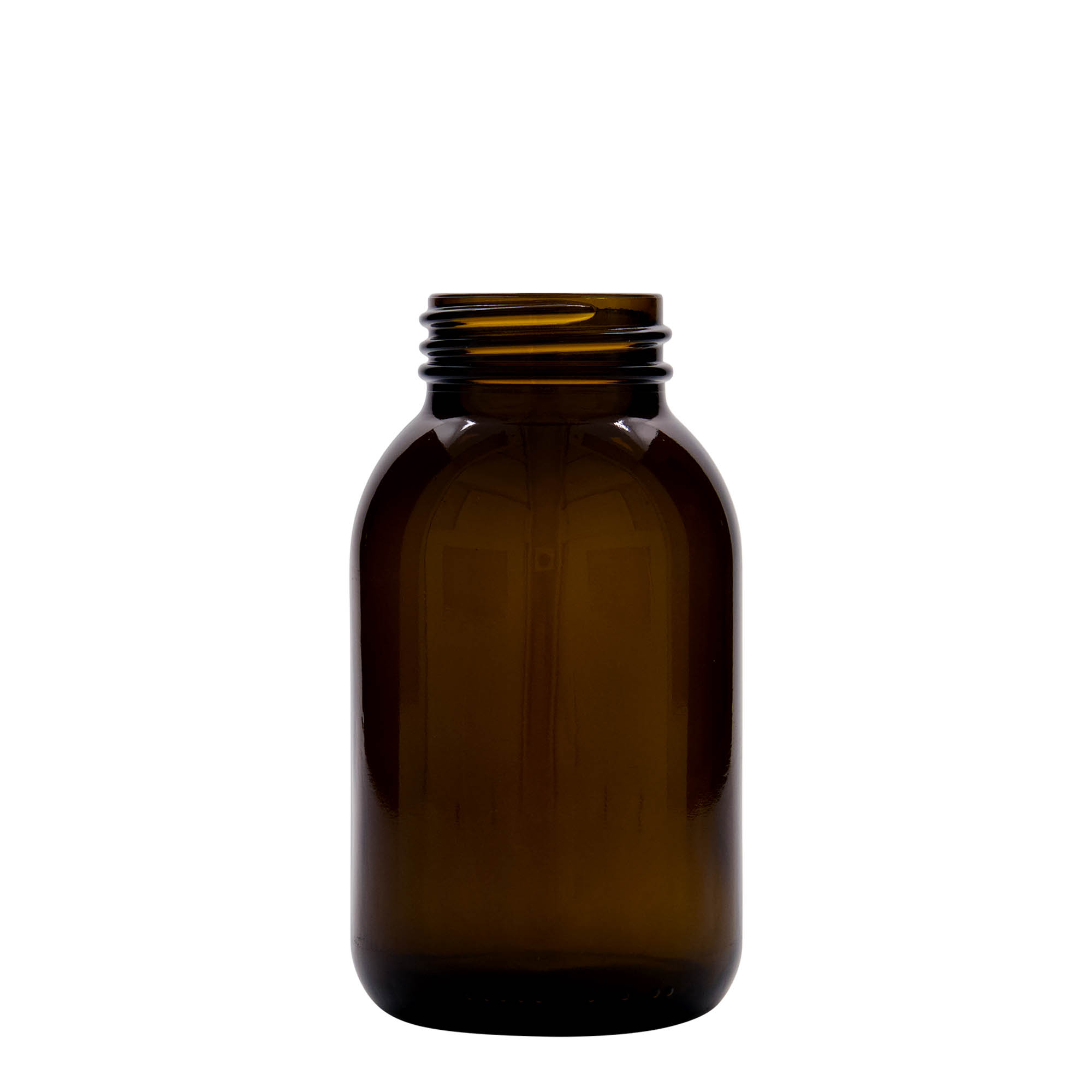 Bocal à col large 500 ml, brun, bouchage: DIN 55