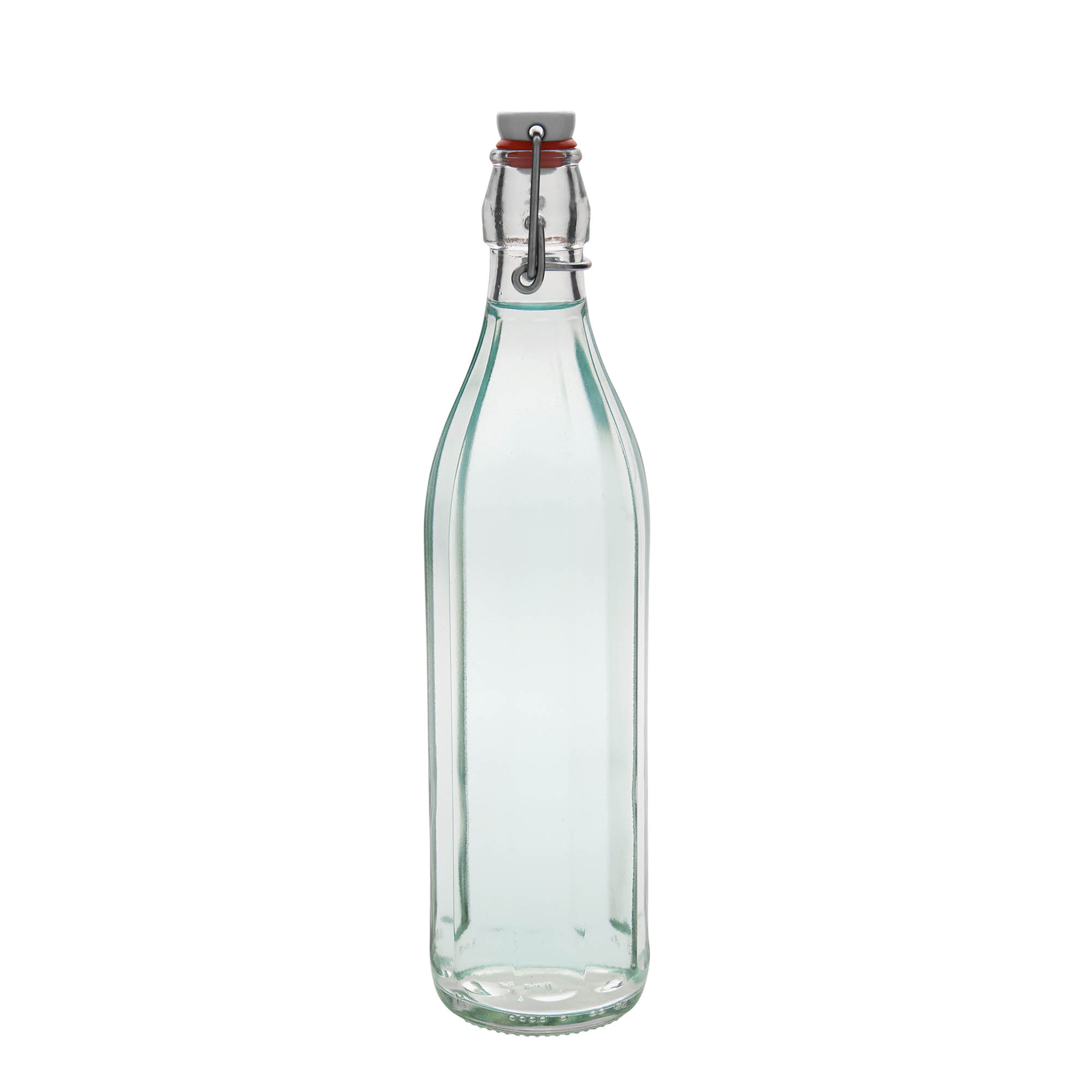 Glazen fles 'Bravo', 750 ml, tienhoekig, monding: beugelsluiting Glazen fles 'Bravo', 750 ml, tienhoekig, monding: beugelsluiting