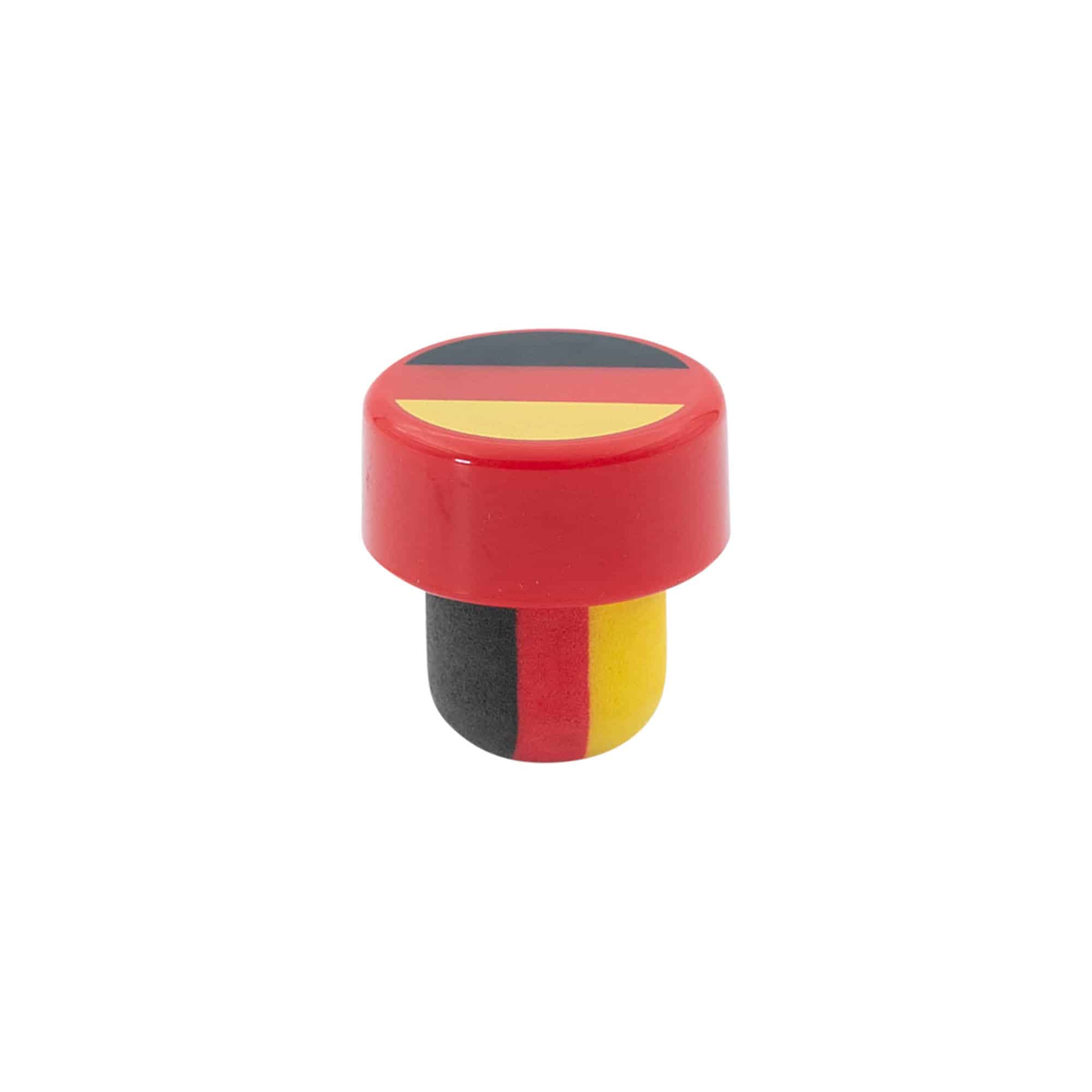 Bouchon à poignée 19 mm « Allemagne », plastique, multicolore, pour bouchage: bouchon