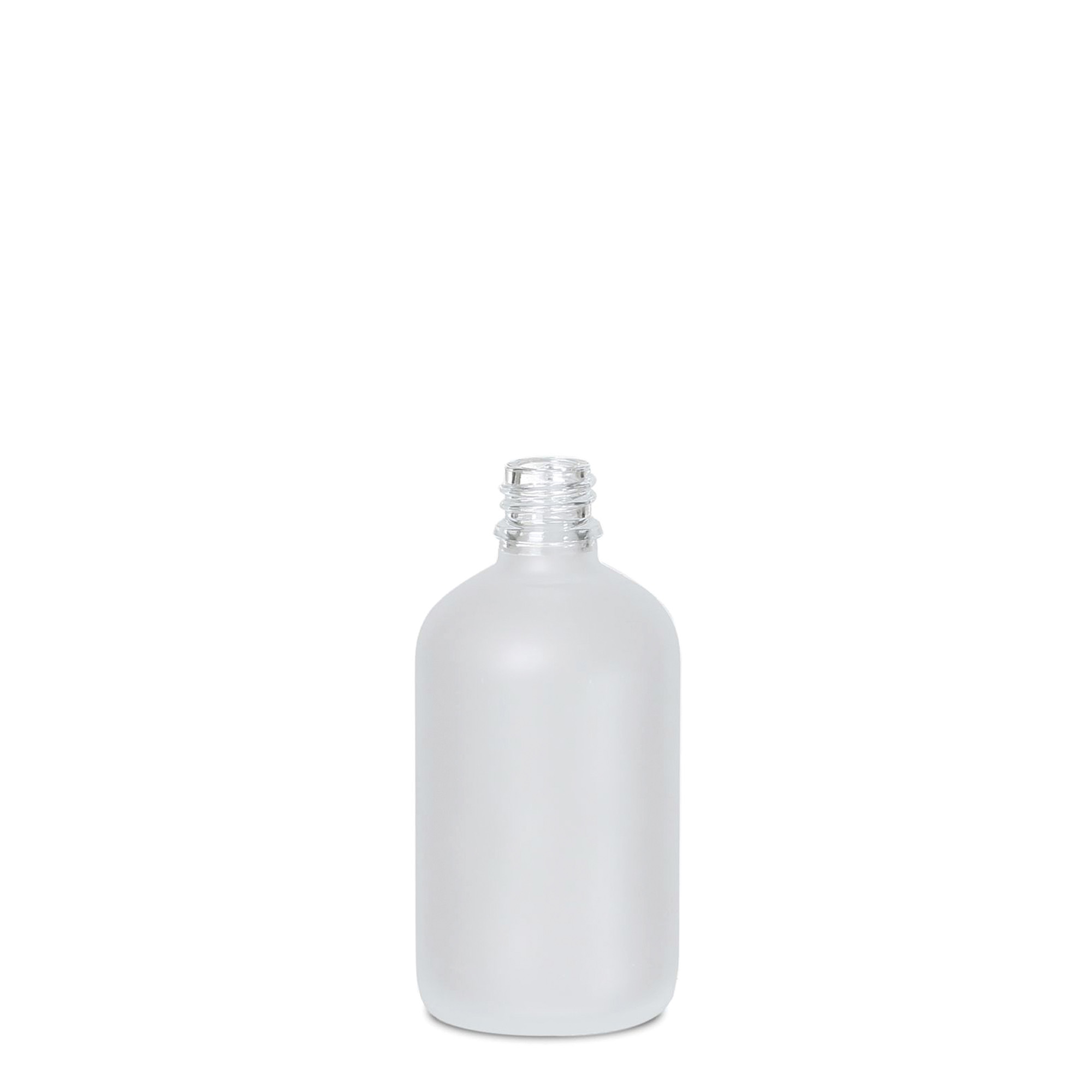 100 ml medicijnfles, glas, bruin mat, opening: DIN 18