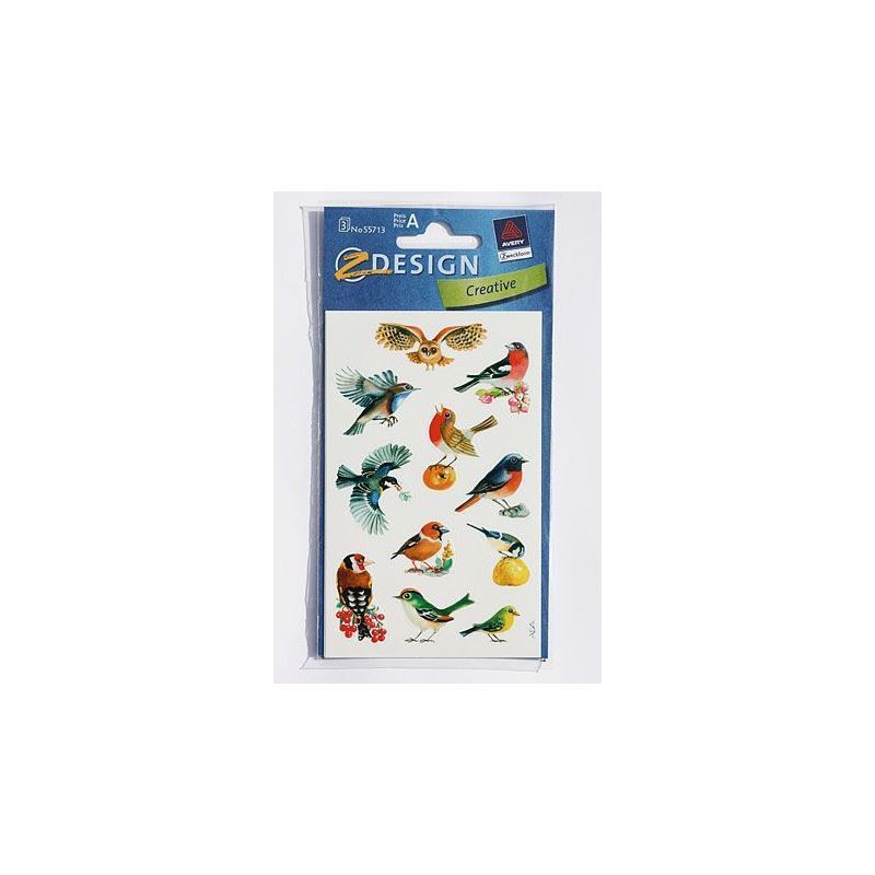 Zweckform stickers 'Vogels', papier, meerkleurig