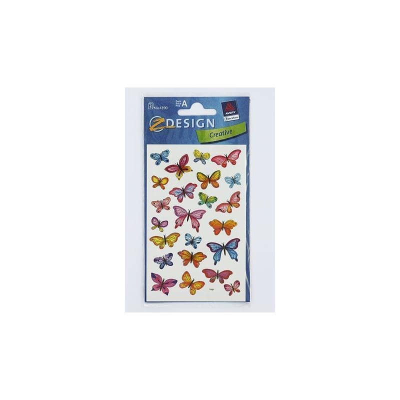Sticker usage spécial « Petits papillons », papier, multicolore