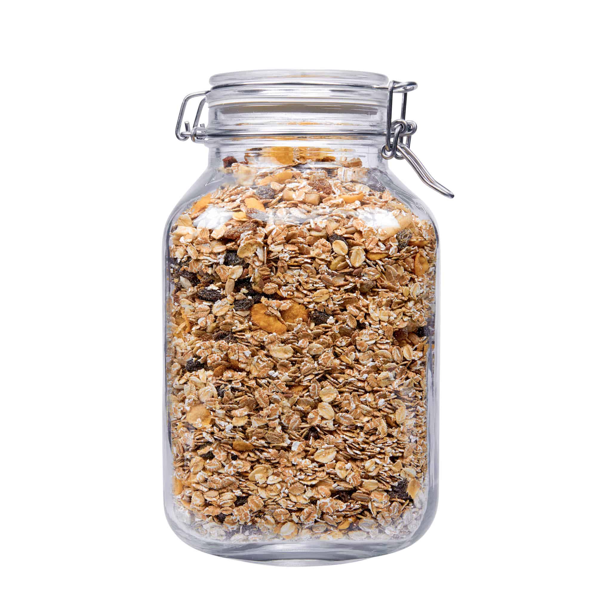 Pot met beugelsluiting 'Fido', 3000 ml, vierkant, monding: beugelsluiting
