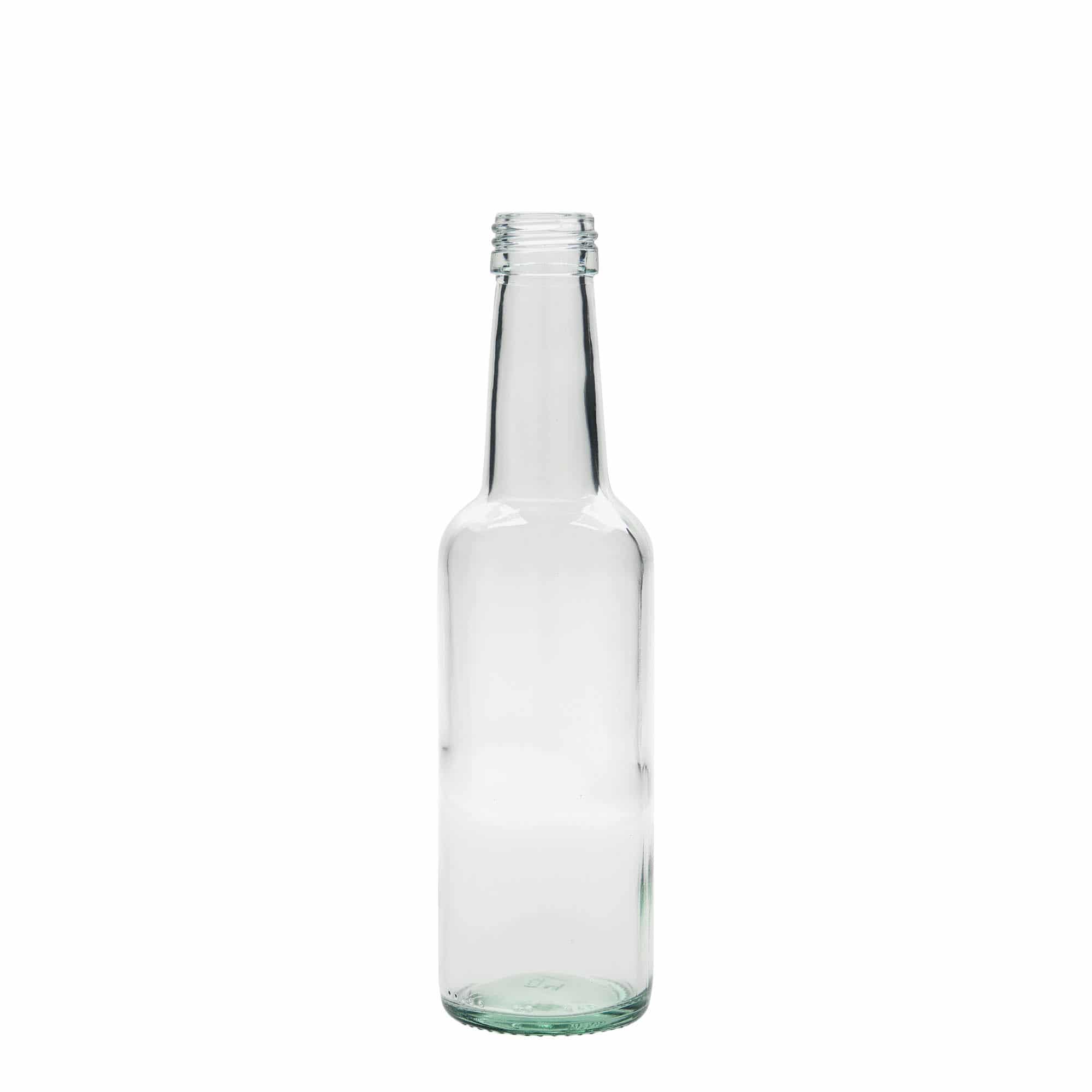 Glazen fles met rechte hals, 250 ml, monding: PP 28 Glazen fles met rechte hals, 250 ml, monding: PP 28