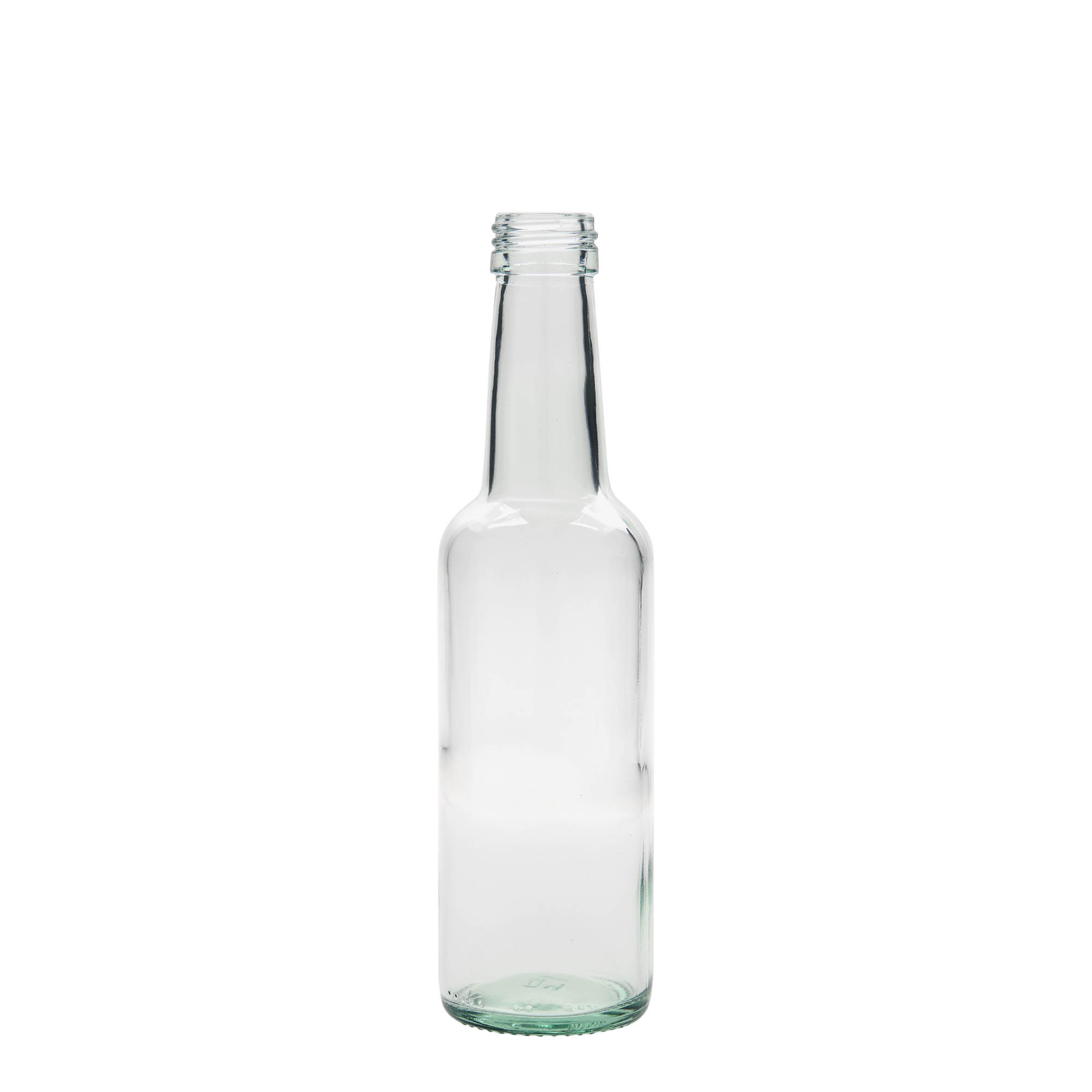 Glazen fles met rechte hals, 250 ml, monding: PP 28 Glazen fles met rechte hals, 250 ml, monding: PP 28