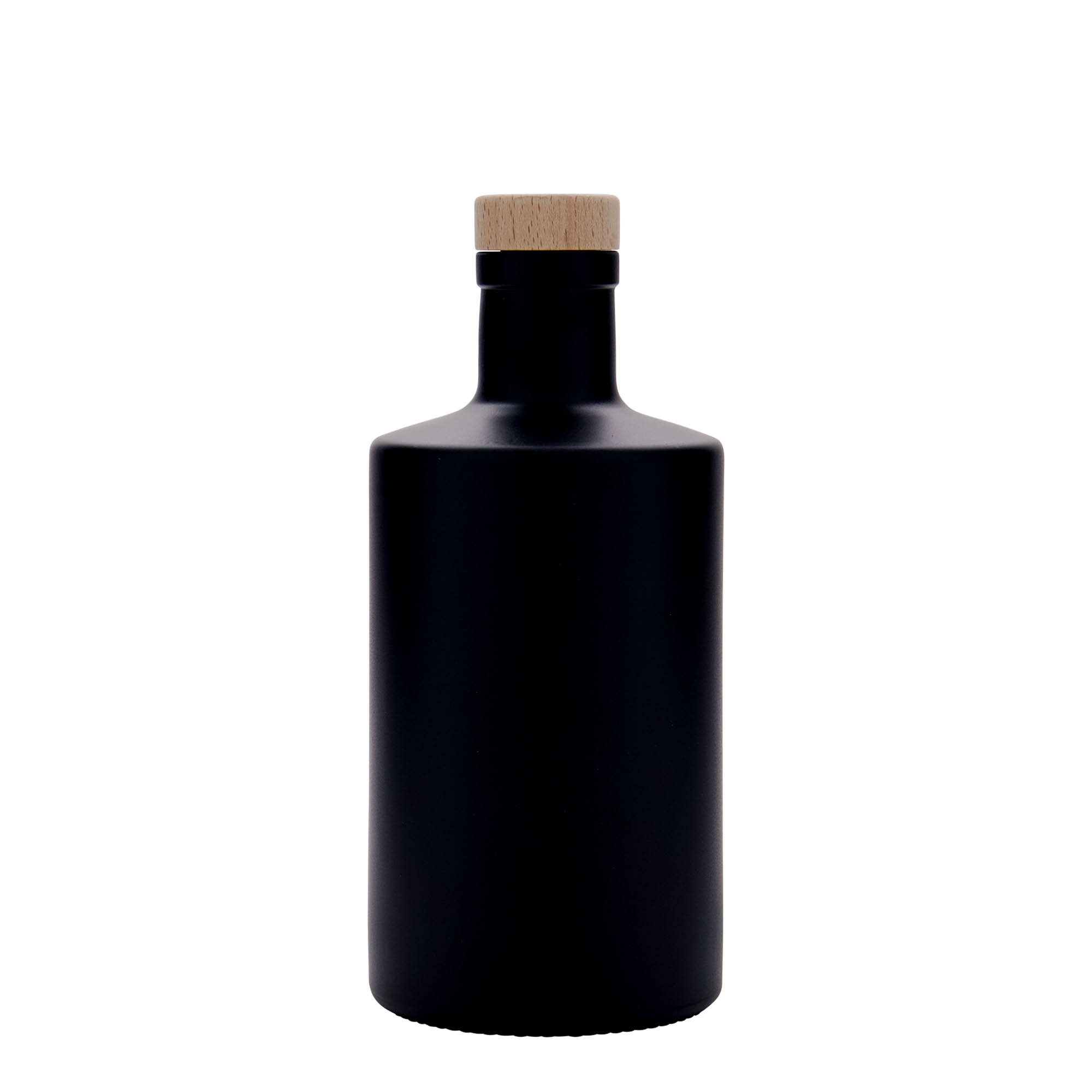 Bouteille en verre 500 ml 'Caroline', noire, bouchage: bouchon Bouteille en verre 500 ml 'Caroline', noire, bouchage: bouchon