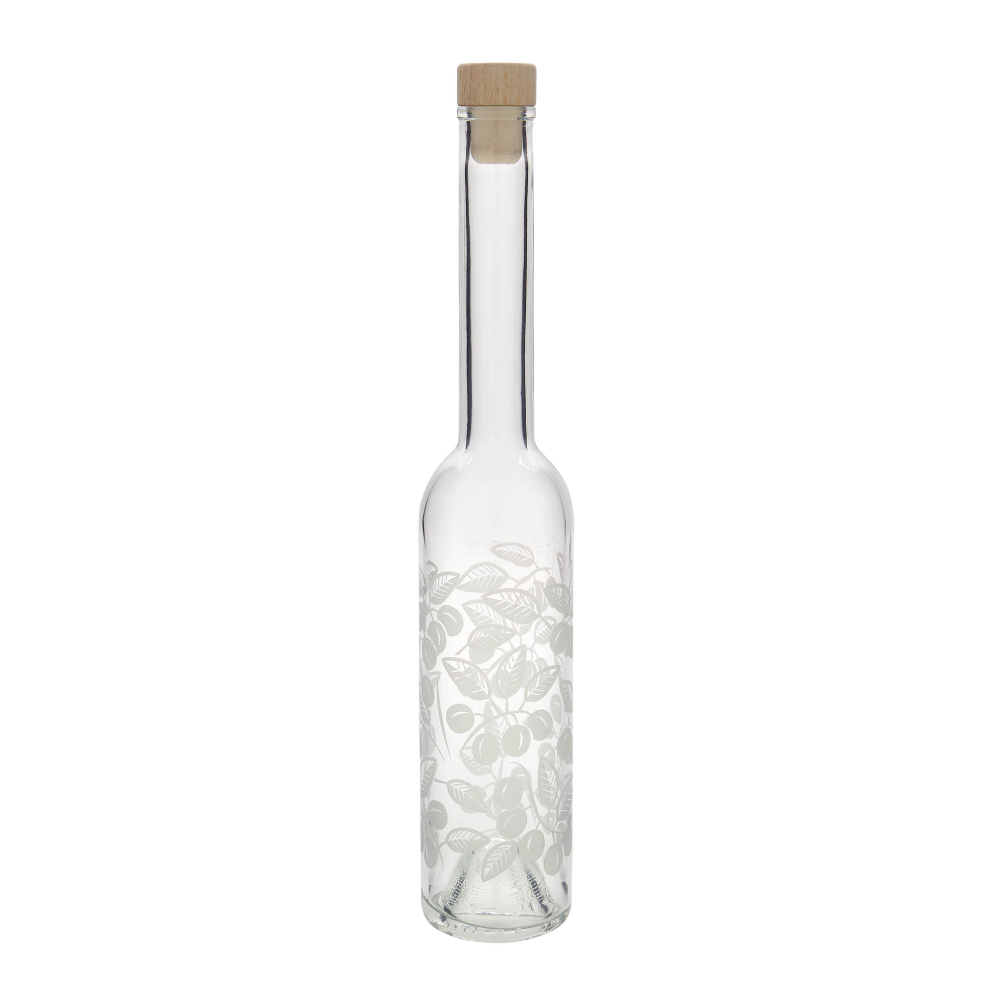 Bouteille en verre 350 ml 'Opera', motif : mirabelles, bouchage: bouchon Bouteille en verre 350 ml 'Opera', motif : mirabelles, bouchage: bouchon