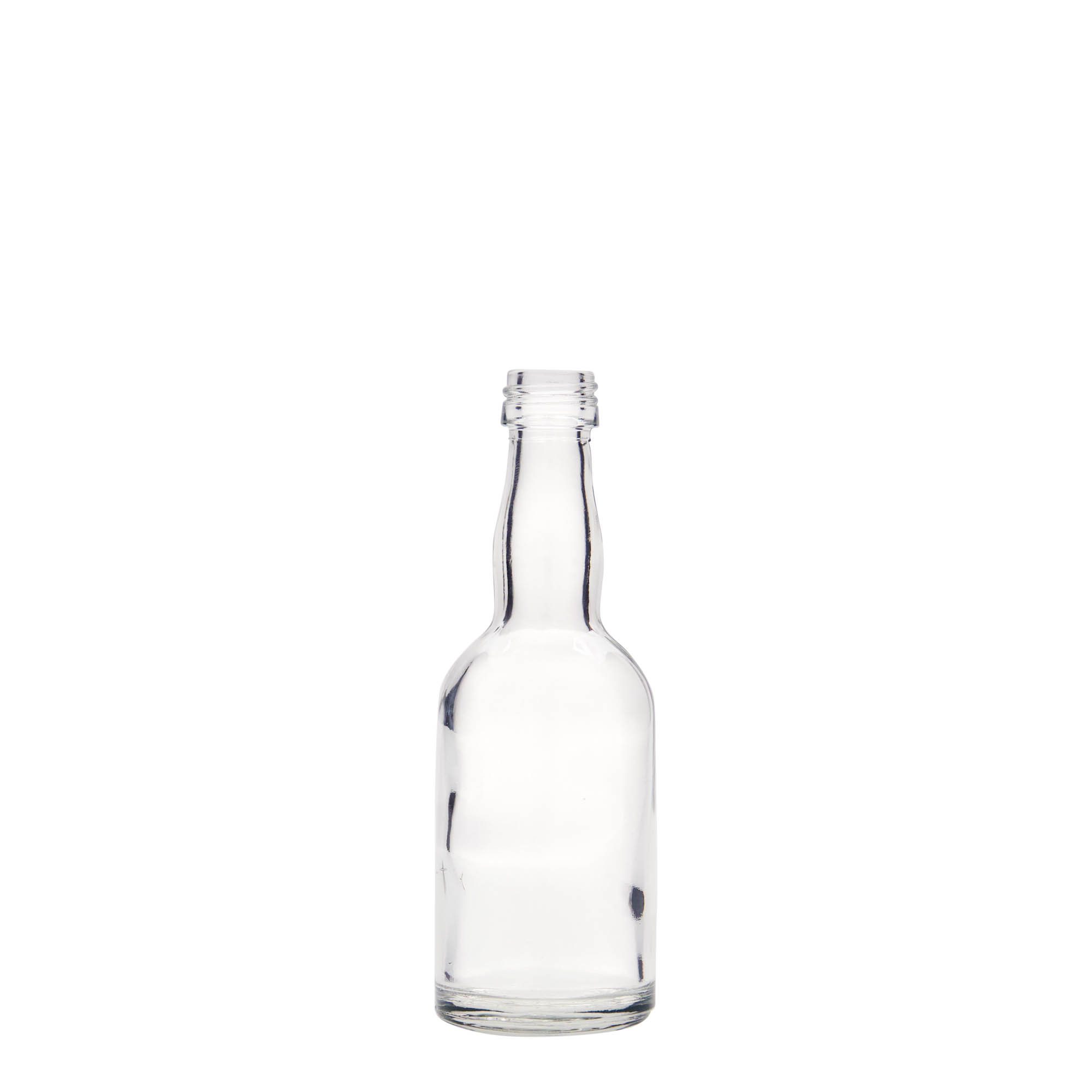 Glazen fles 'Proba', 50 ml, monding: PP 18 Glazen fles 'Proba', 50 ml, monding: PP 18