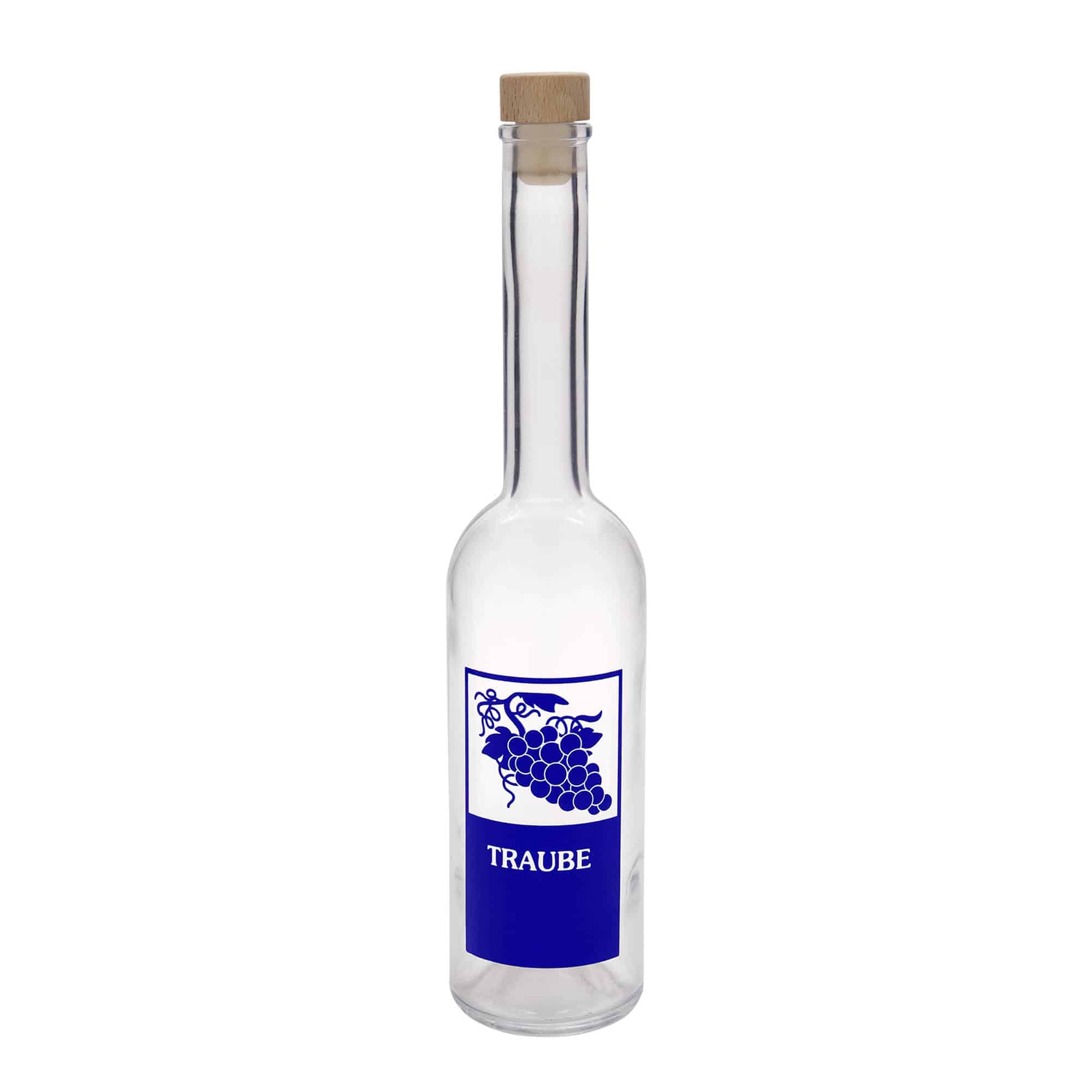 Bouteille en verre 500 ml « Opera », motif : raisin, bouchage: bouchon