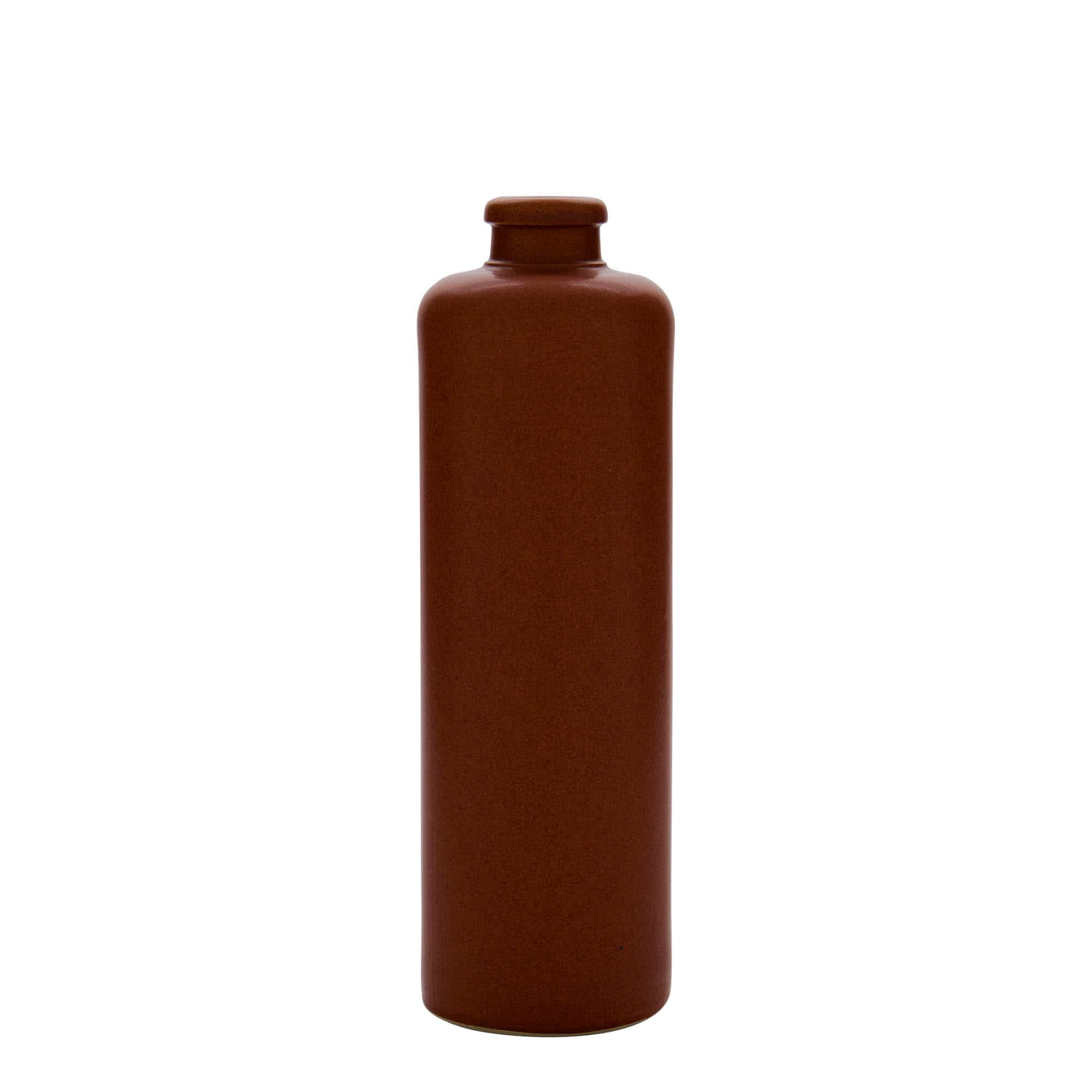 Keramische kruik, 500 ml, steengoed, rood-bruin, monding: kurk Keramische kruik, 500 ml, steengoed, rood-bruin, monding: kurk