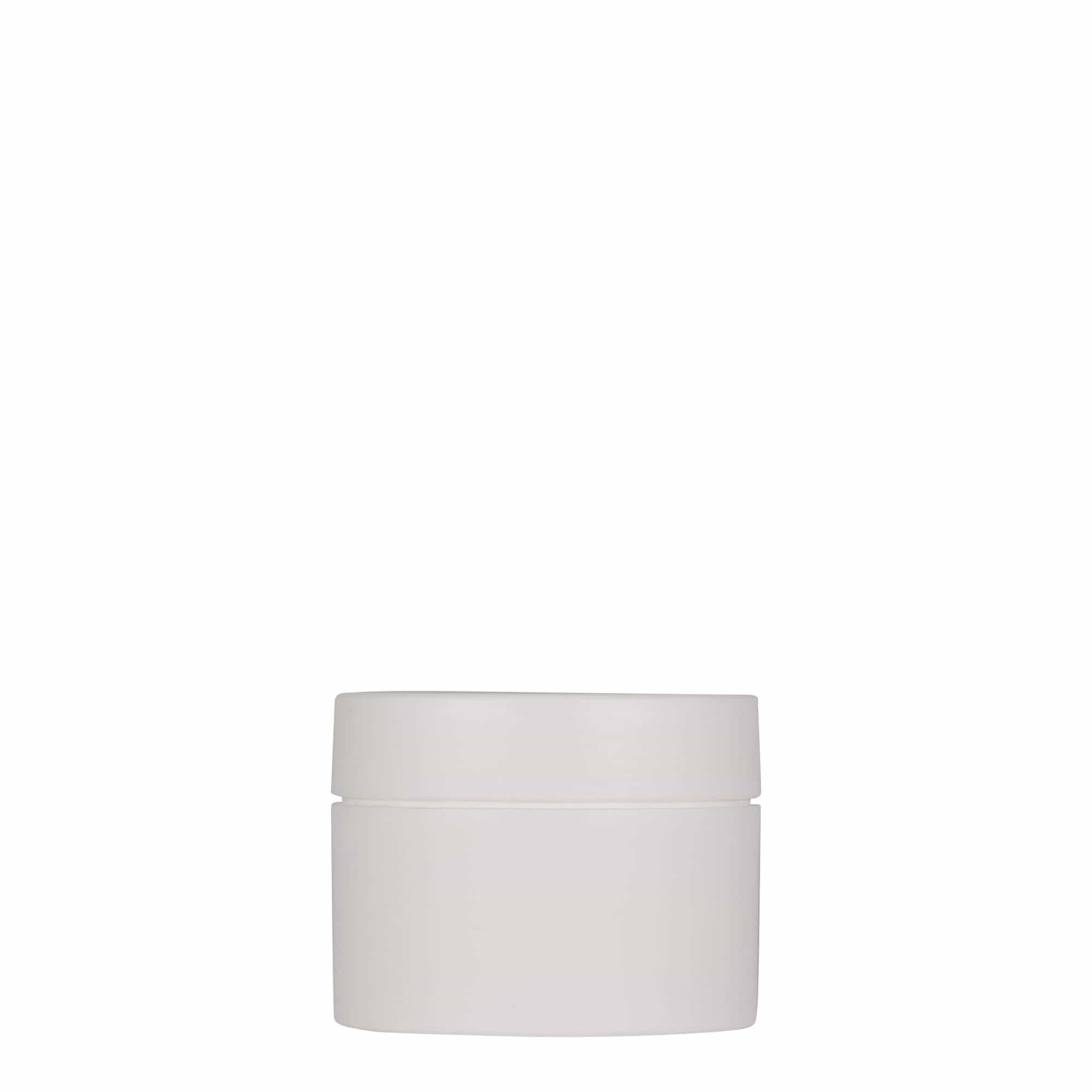 Boîte en plastique 50 ml 'Antonella', PP, blanche, bouchage: Bougage à vis