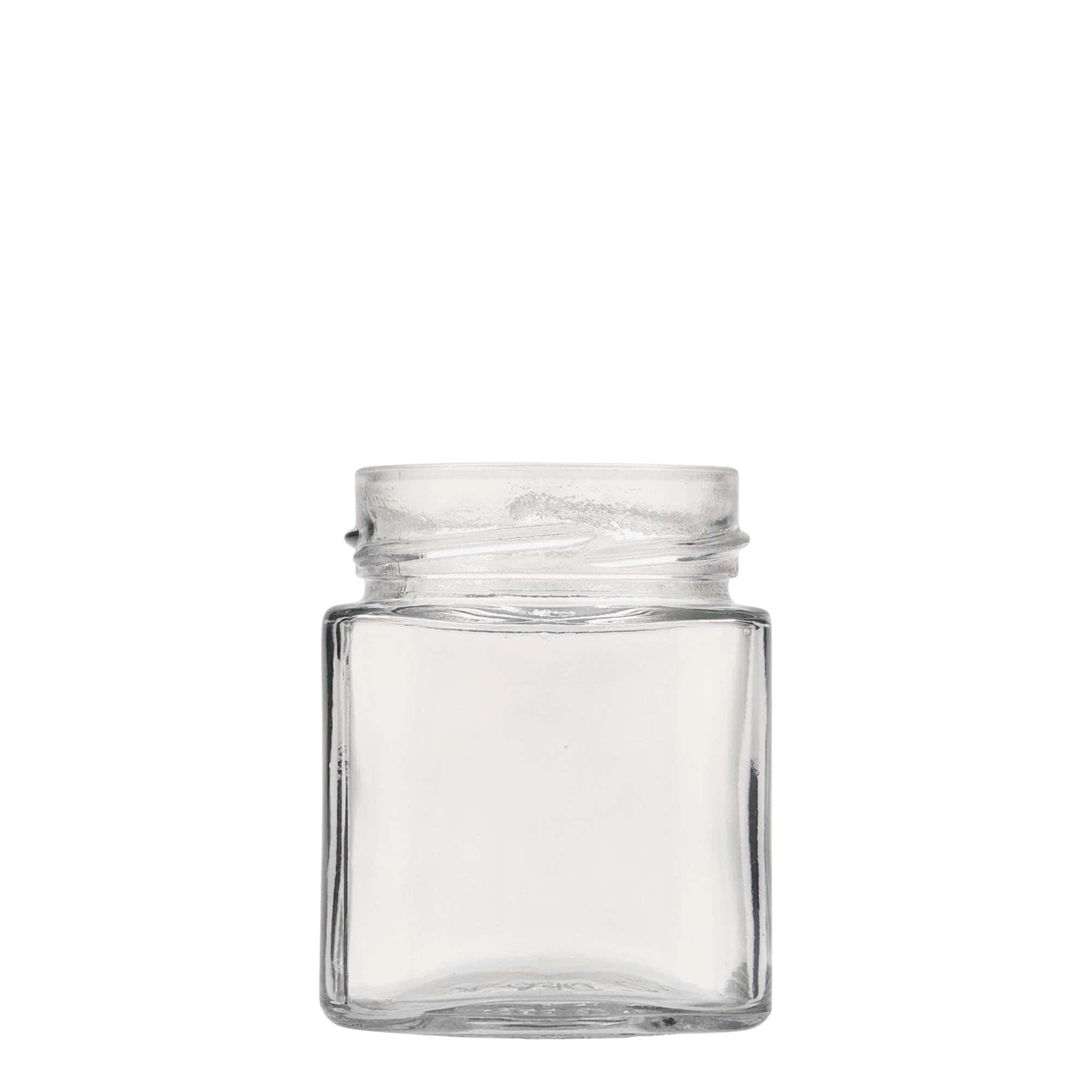 Vierkante pot 'Ikarus', 212 ml, monding: deep-twist-off (DTO 63)