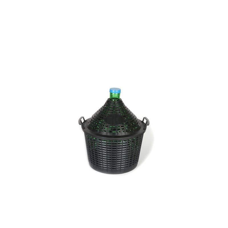 Ballonfles smalle hals, 15 l, glas, groen, monding: stulpdeksel Ballonfles smalle hals, 15 l, glas, groen, monding: stulpdeksel