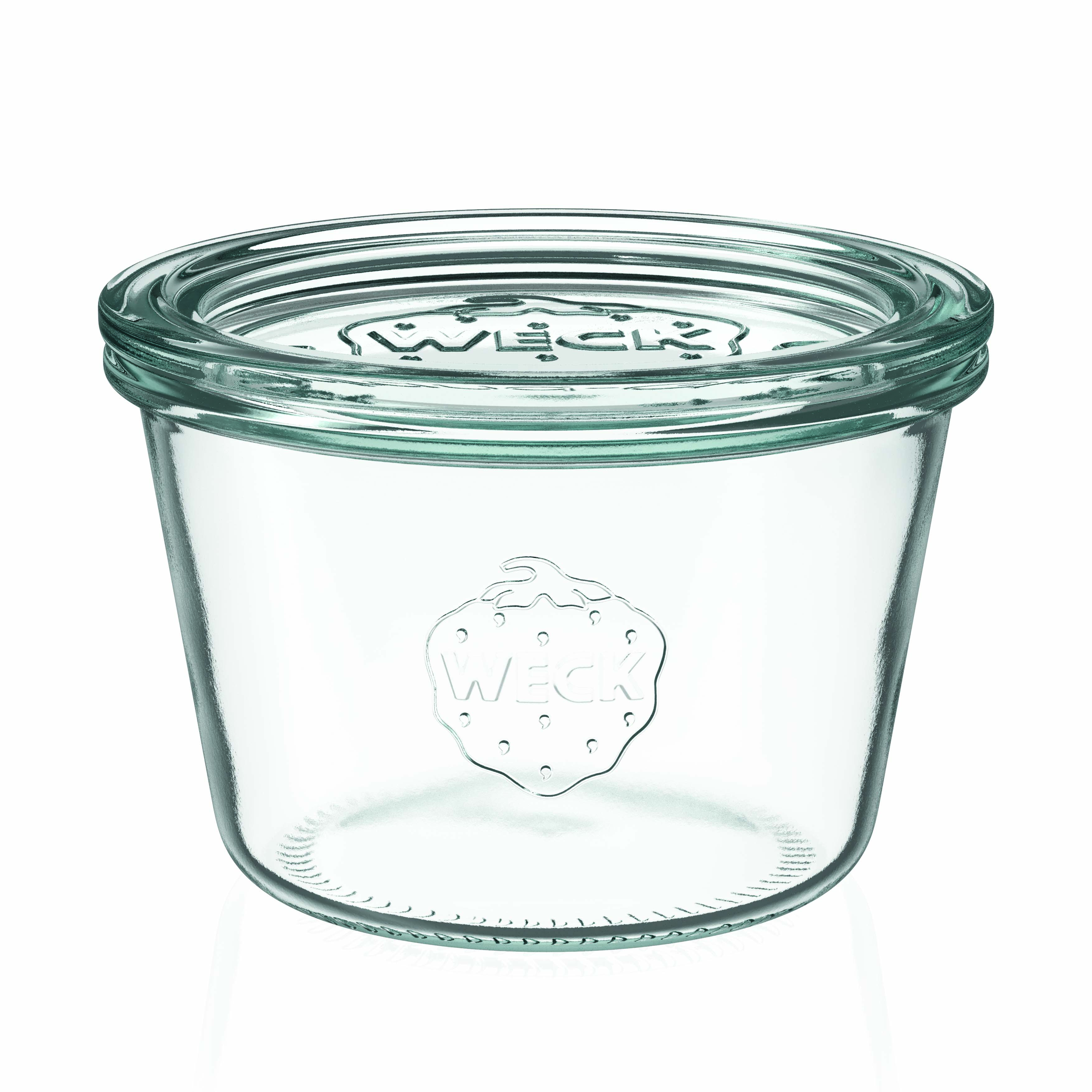 Verrine WECK 370 ml, bouchage: bords arrondis Verrine WECK 370 ml, bouchage: bords arrondis