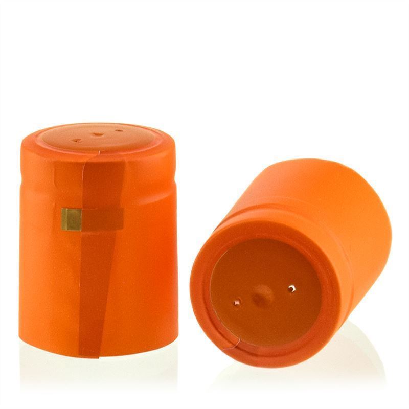 Krimpcapsule 32x41, pvc-kunststof, oranje Krimpcapsule 32x41, pvc-kunststof, oranje