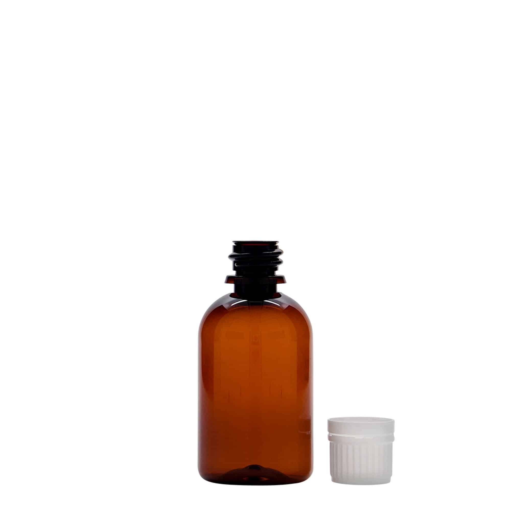 Pet-medicijnfles 'Easy Living', 50 ml, bruin, kunststof, monding: DIN 18