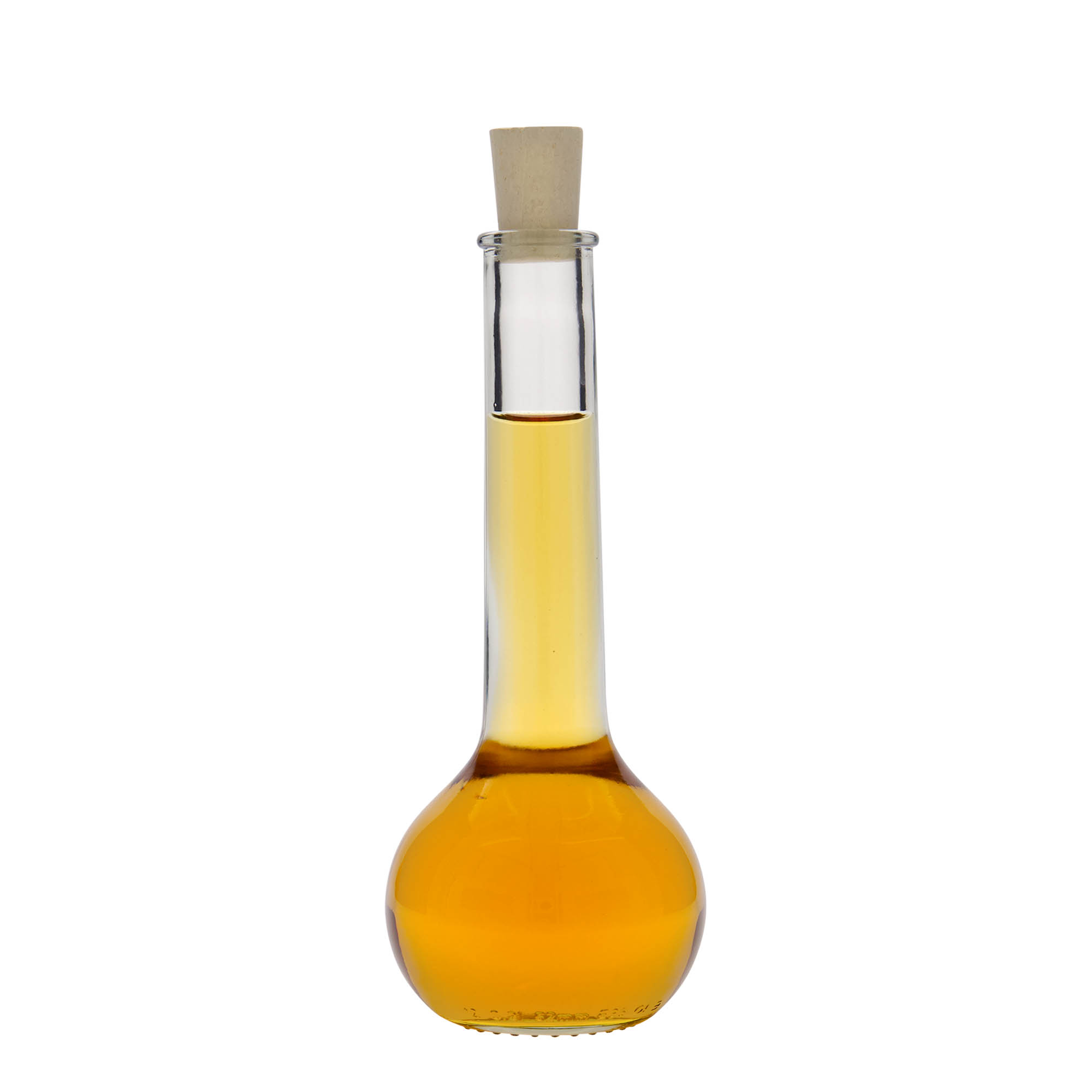 Glazen fles 'Tulipano', 200 ml, monding: kurk Glazen fles 'Tulipano', 200 ml, monding: kurk