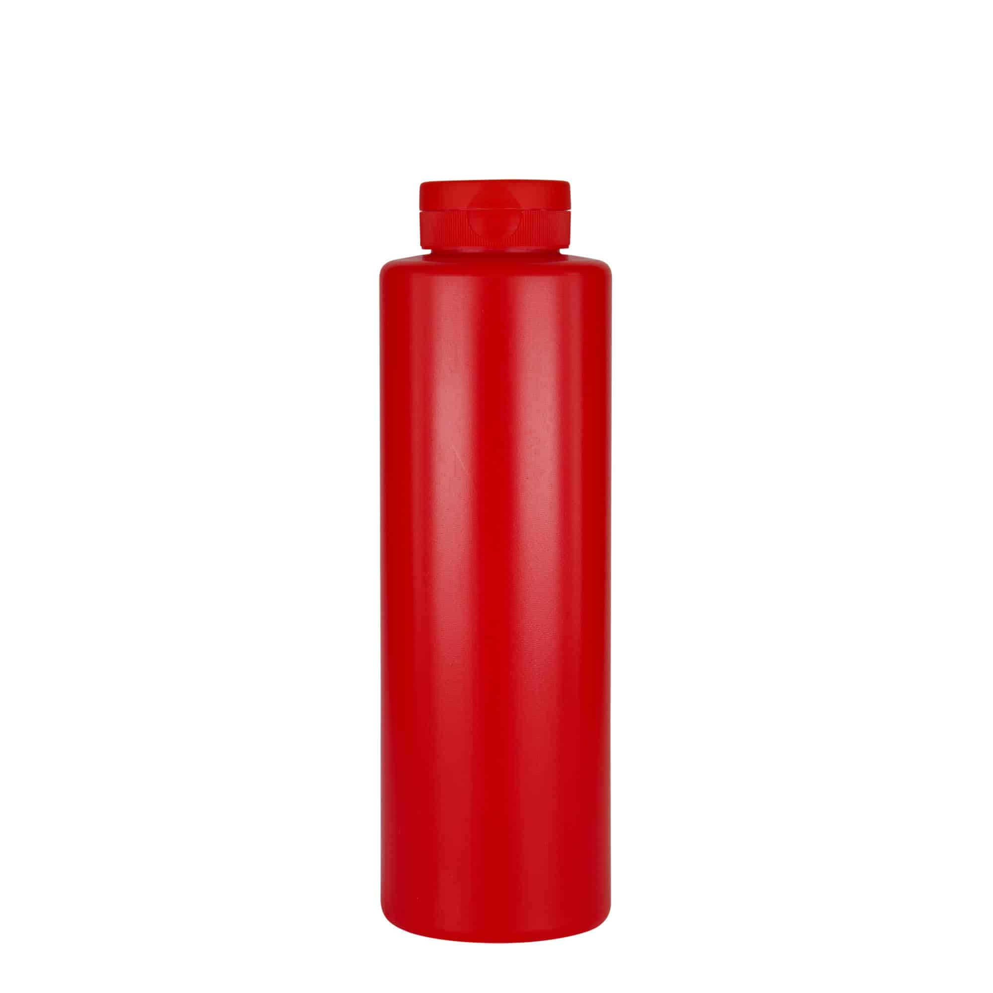 Sausfles, 500 ml, LDPE-kunststof, rood, monding: 38/400