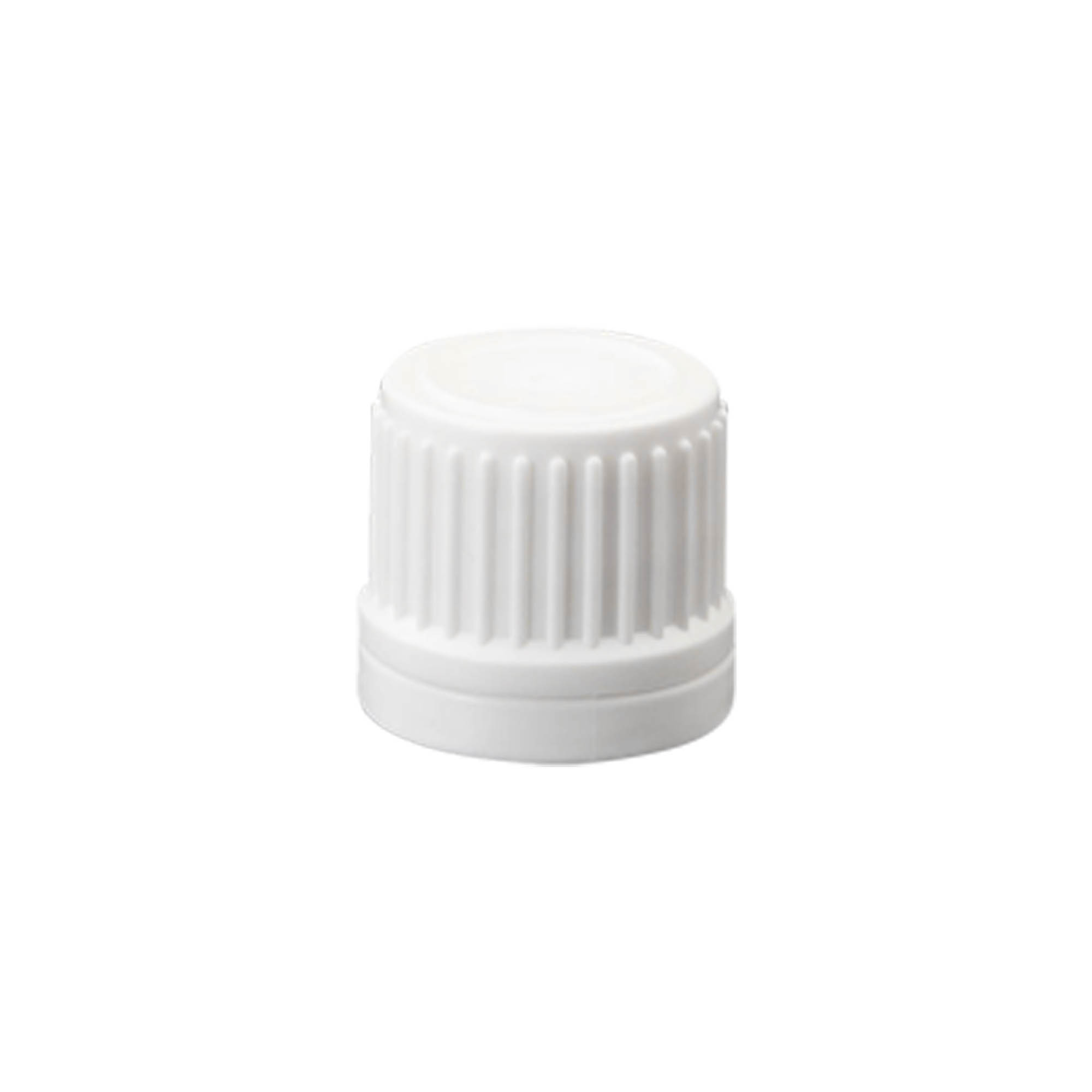 Bougage à vis avec insert compte-gouttes, plastique PE, blanc, pour bouchage: DIN 18