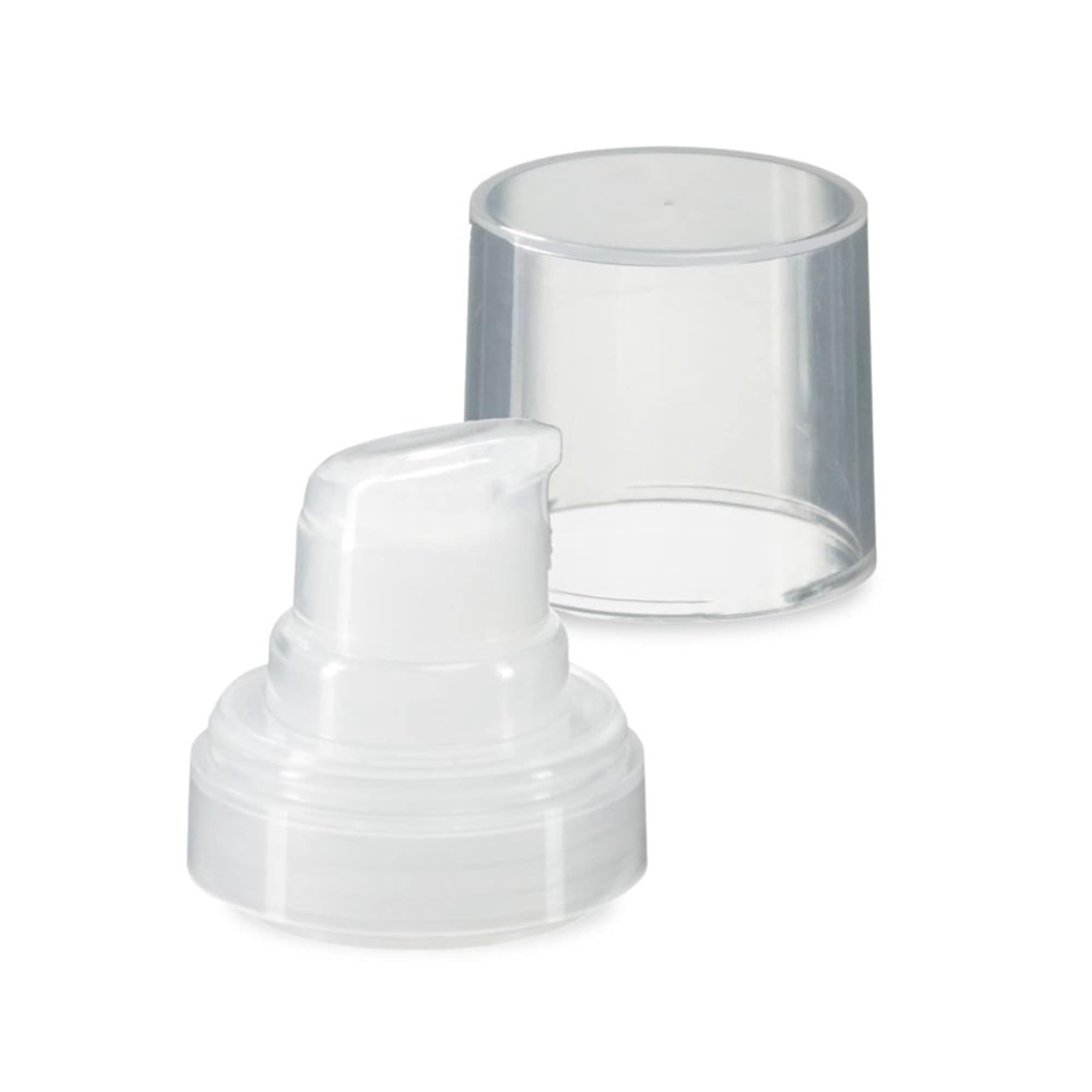 Flacon airless tête de pompe 'Micro', plastique PP, blanc