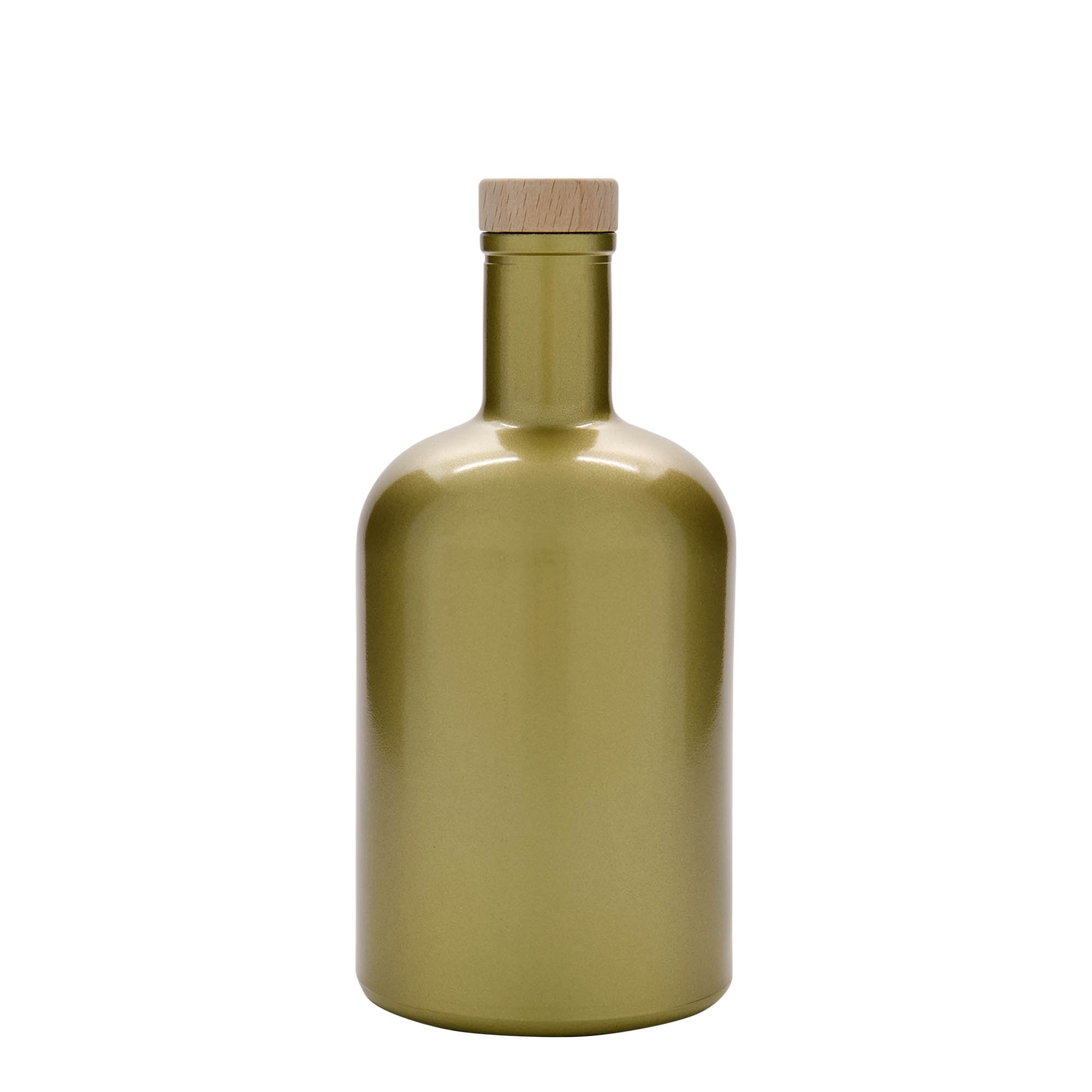 Glazen fles 'Gerardino', 700 ml, goud, monding: kurk Glazen fles 'Gerardino', 700 ml, goud, monding: kurk