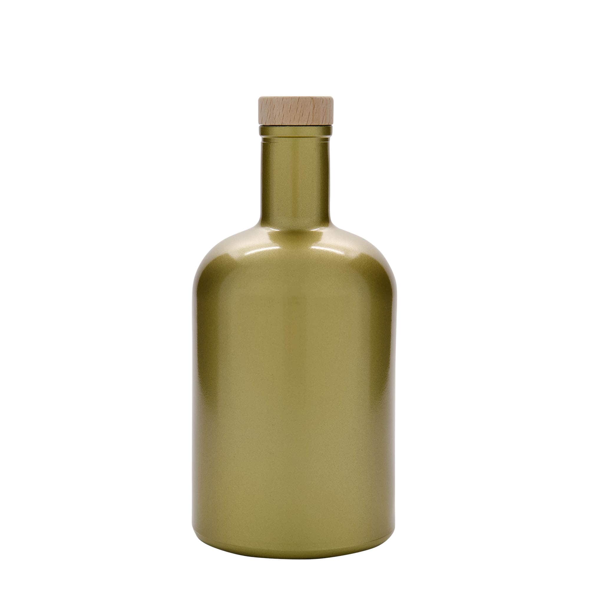 Glazen fles 'Gerardino', 700 ml, goud, monding: kurk