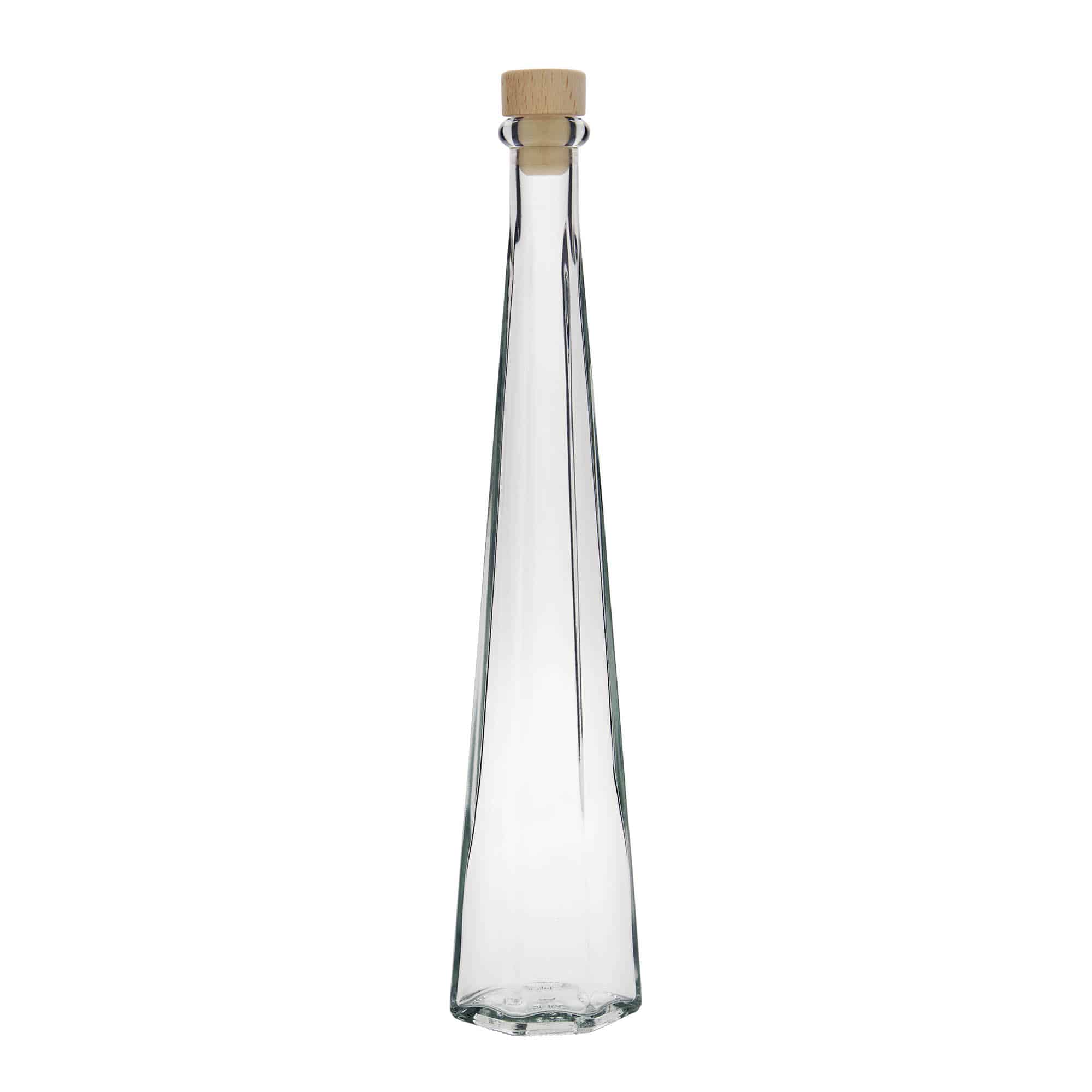 Bouteille en verre 200 ml « Dama Sexta », hexagonale, bouchage: bouchon