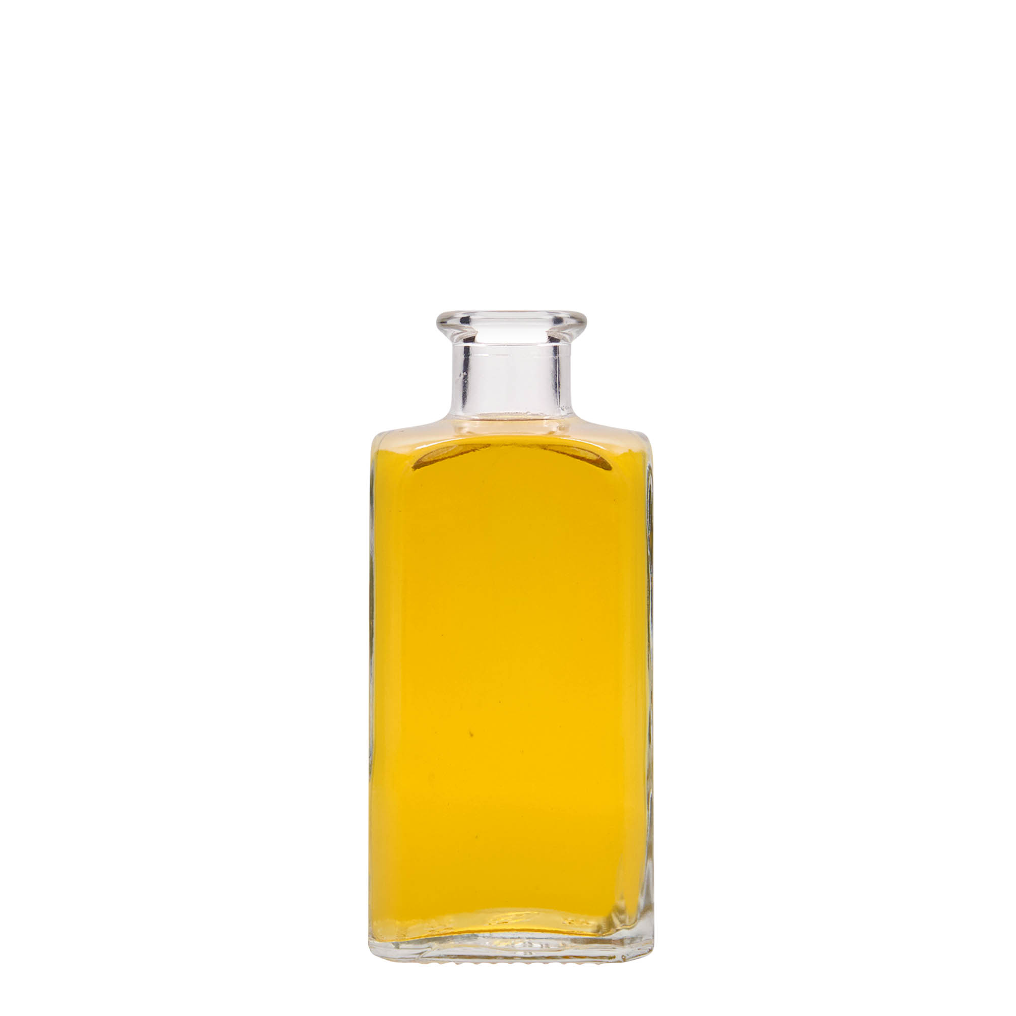 Bouteille en verre apothicaire « Carré », carrée 250 ml, bouchage: bouchon