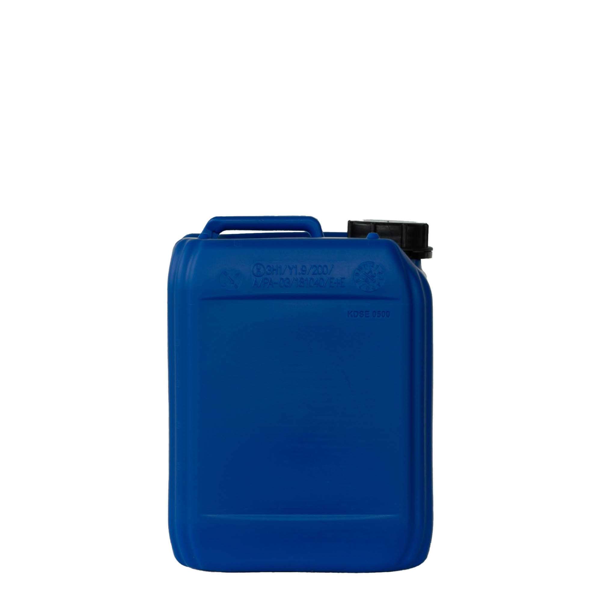 Bidon 5 l, rectangulaire, plastique PEHD, bleu, bouchage: ND 55 Bidon 5 l, rectangulaire, plastique PEHD, bleu, bouchage: ND 55
