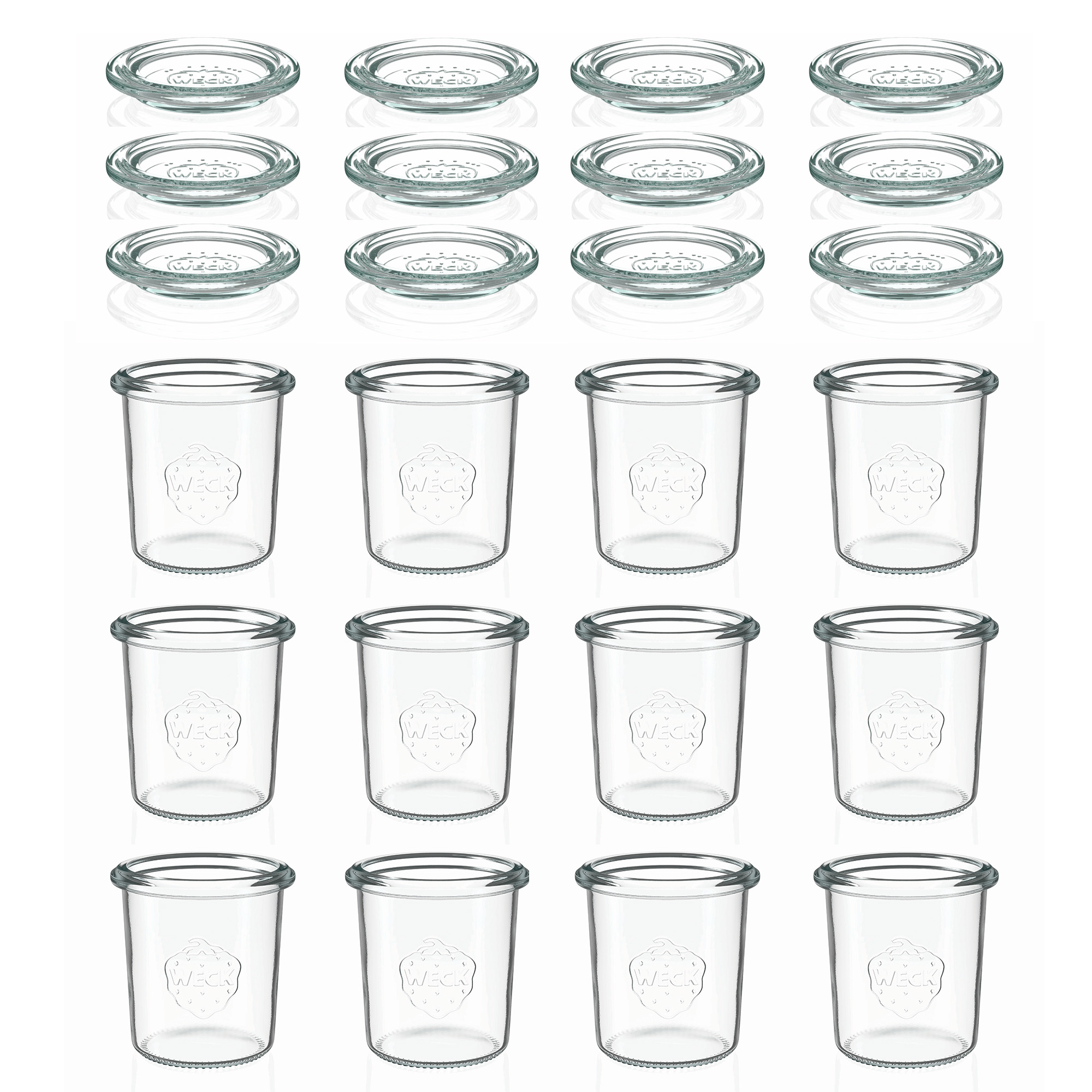 12x 160 ml WECK-stortglas met glazen deksel RR 60