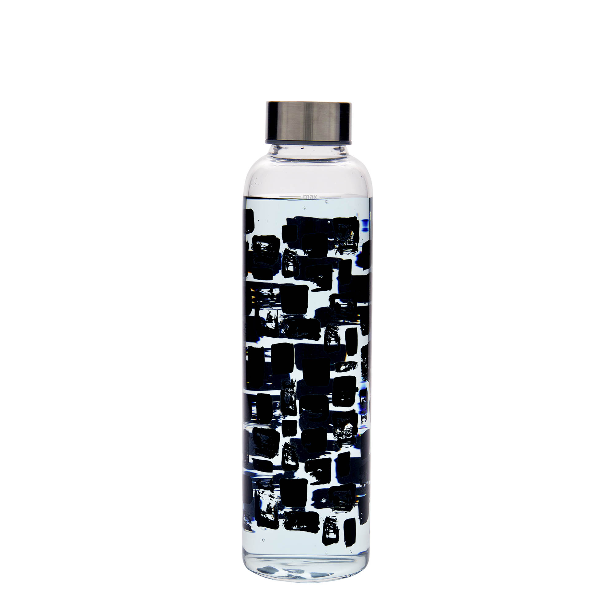 Drinkfles 'Perseus', 500 ml, motief: Zwarte rechthoeken, monding: schroefsluiting Drinkfles 'Perseus', 500 ml, motief: Zwarte rechthoeken, monding: schroefsluiting