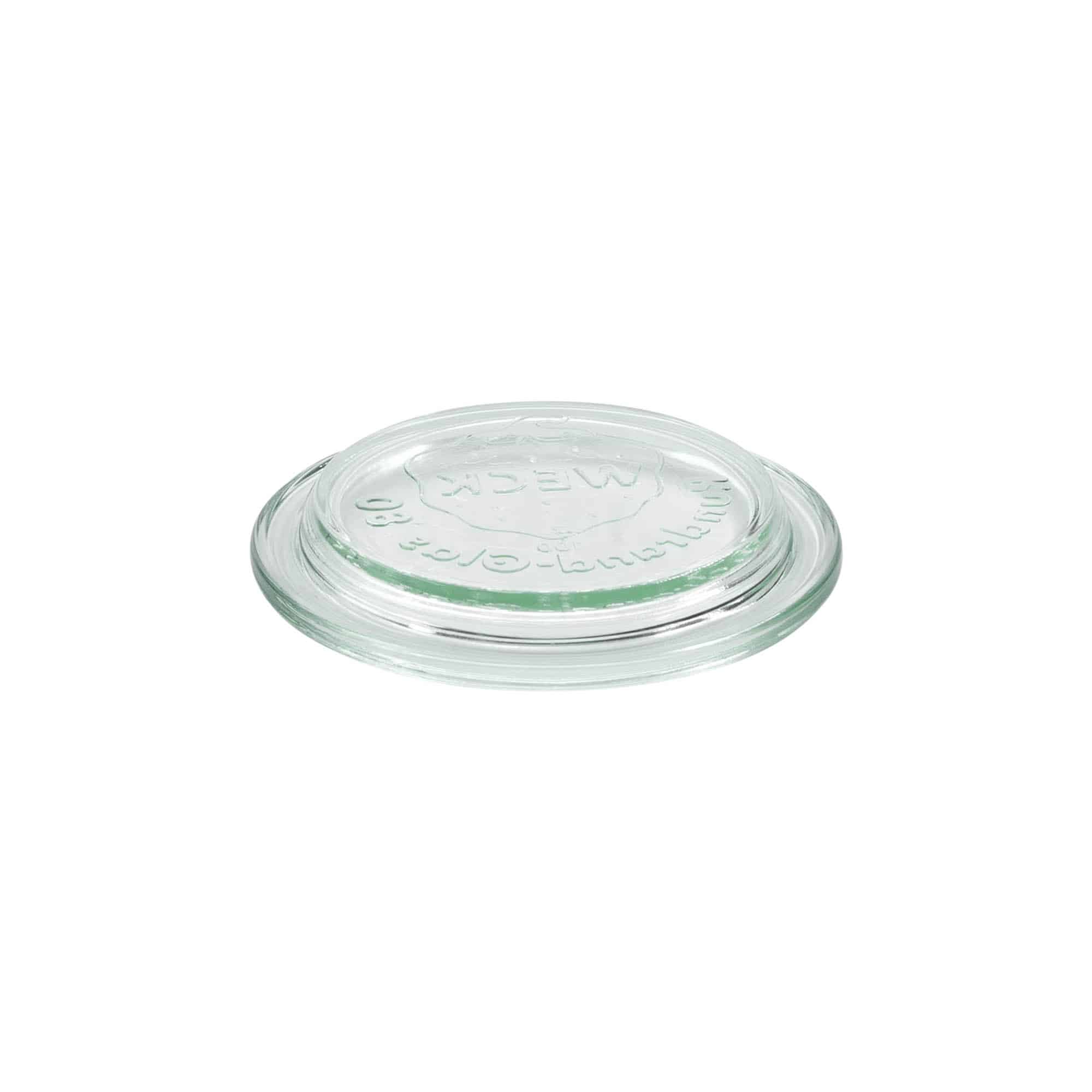 Couvercle en verre WECK aux bords arrondis, pour bouchage: RR80