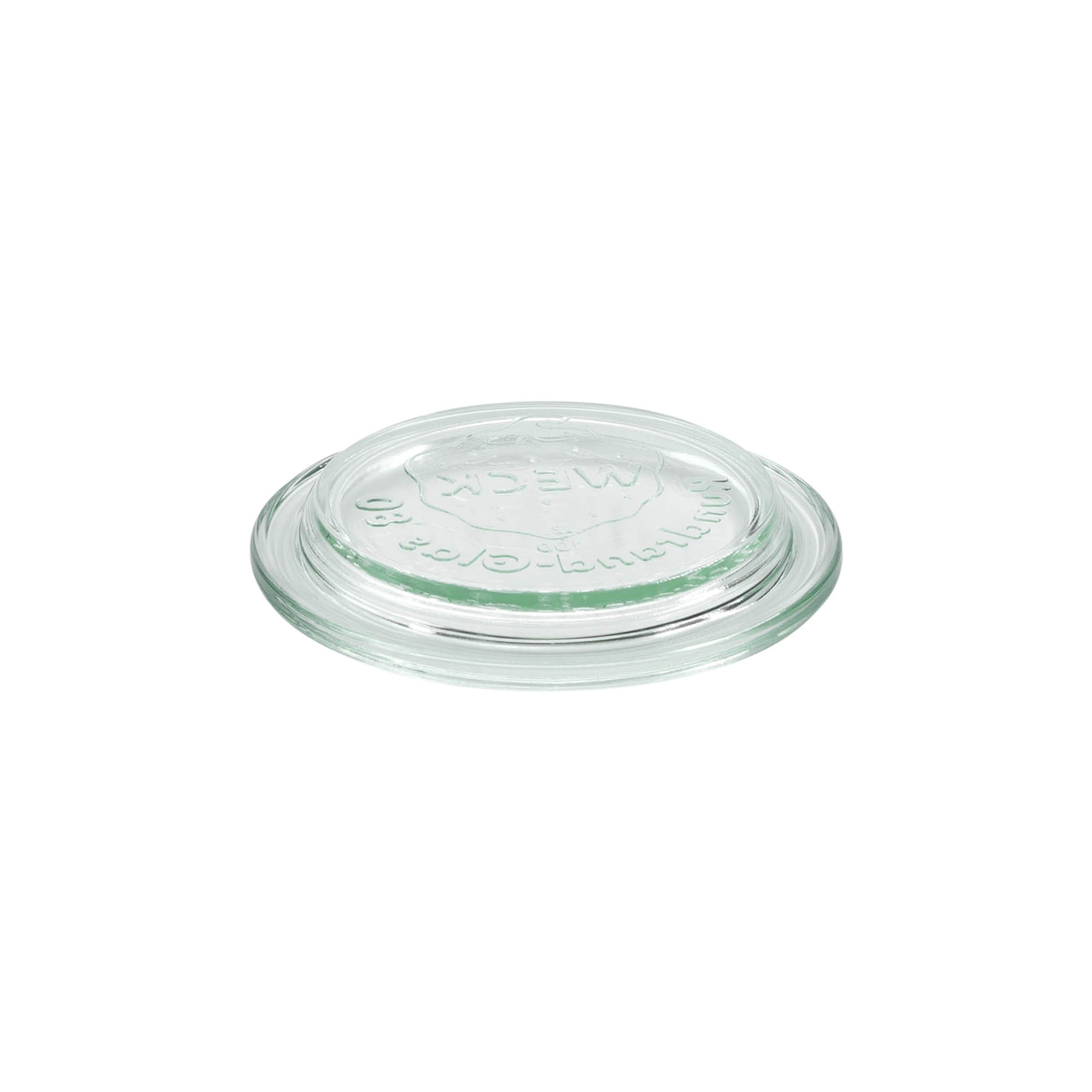 Couvercle en verre WECK aux bords arrondis, pour bouchage: RR80
