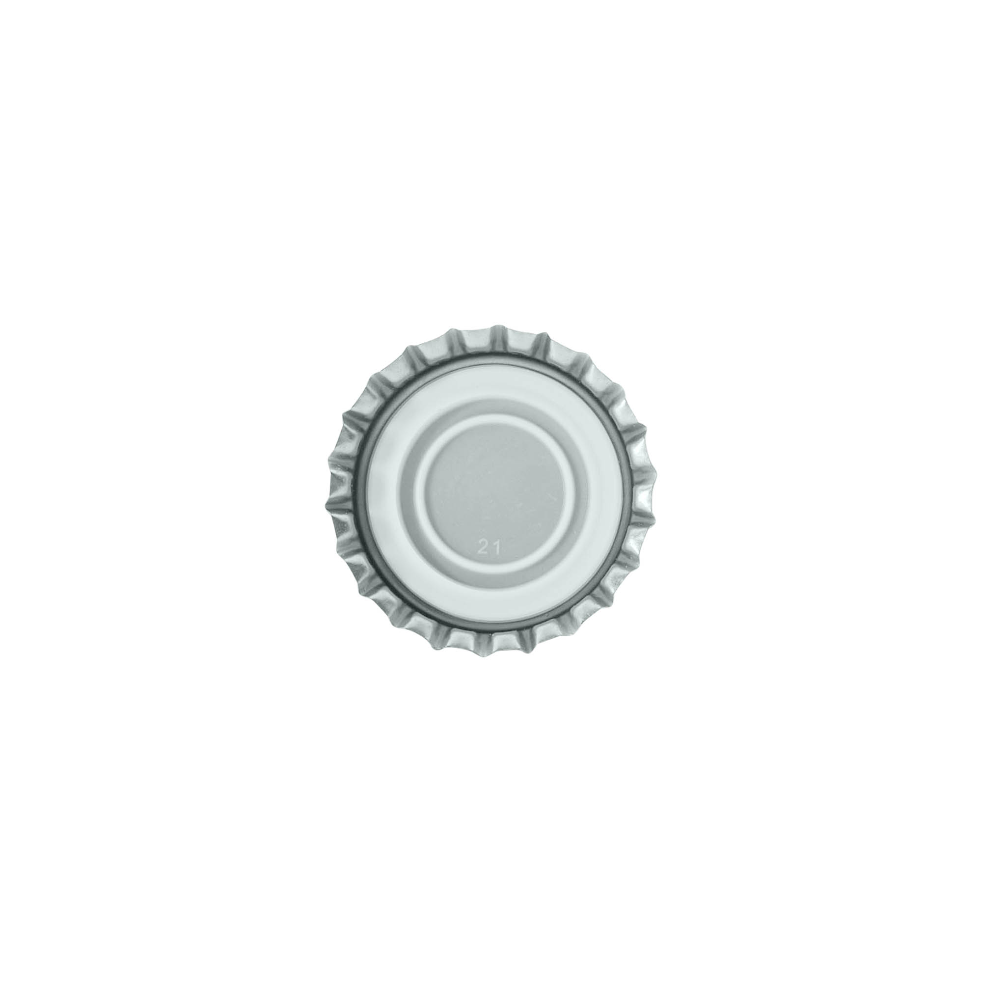 Kroonkurk, 29 mm, metaal, zilver Kroonkurk, 29 mm, metaal, zilver