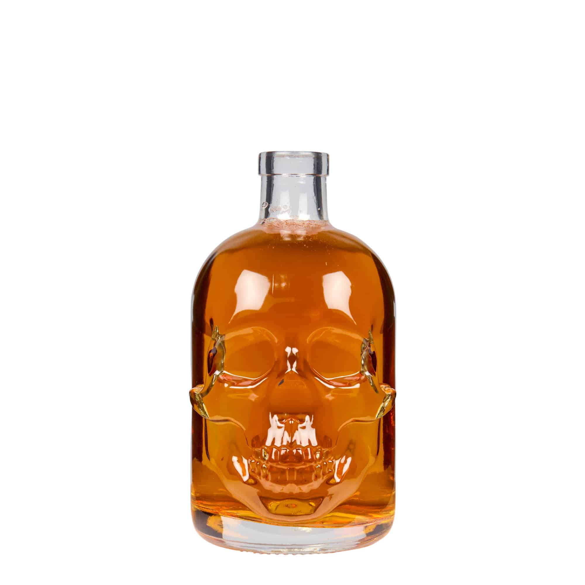 Bouteille en verre 500 ml 'Crâne', bouchage: bouchon