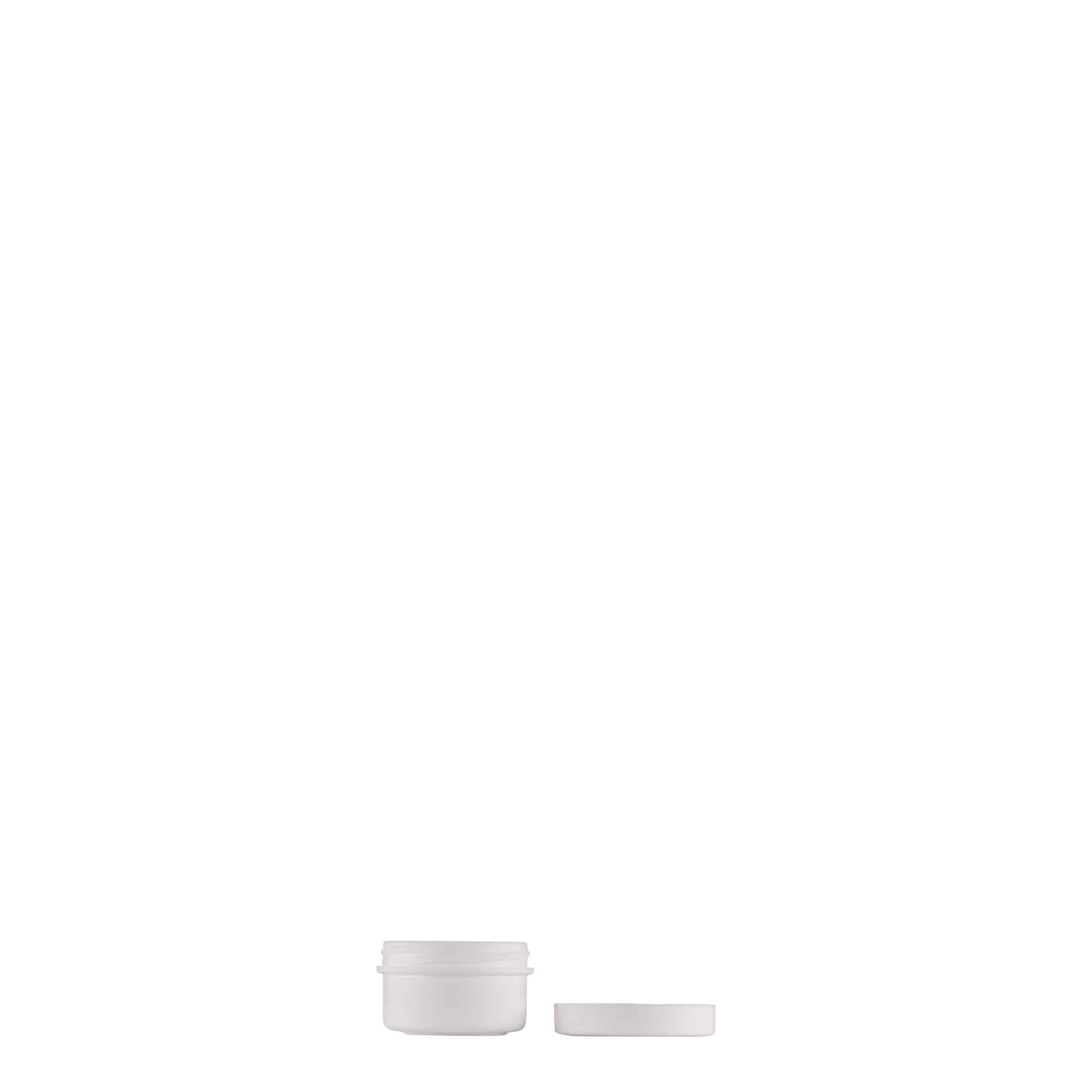 Boîte en plastique 6 ml 'White Line', PP, blanche, bouchage: Bougage à vis