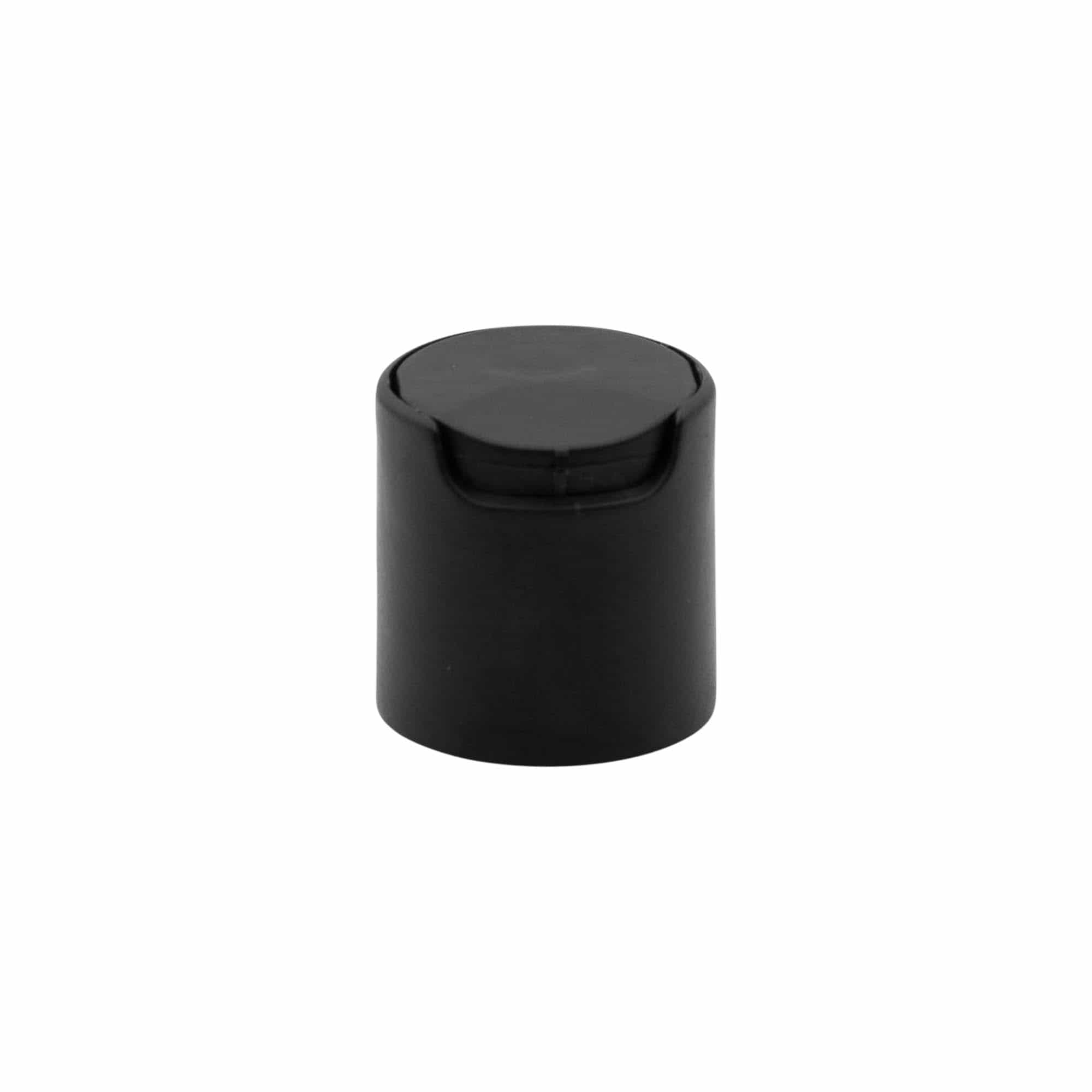 Schroefsluiting Disc Top, PP-kunststof, zwart, voor monding: 24/410