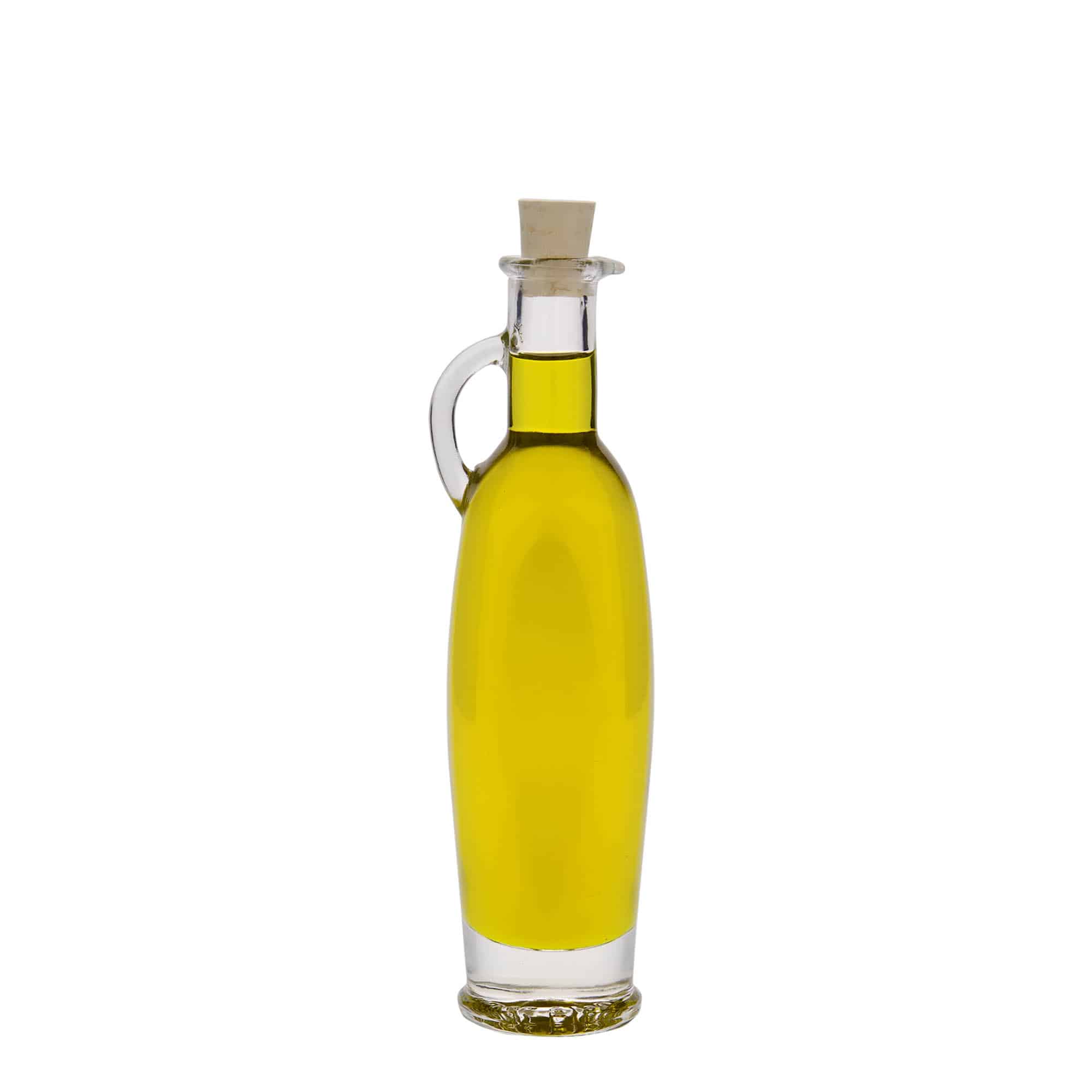 Glazen fles 'Eleganta', 100 ml, ovaal, monding: kurk