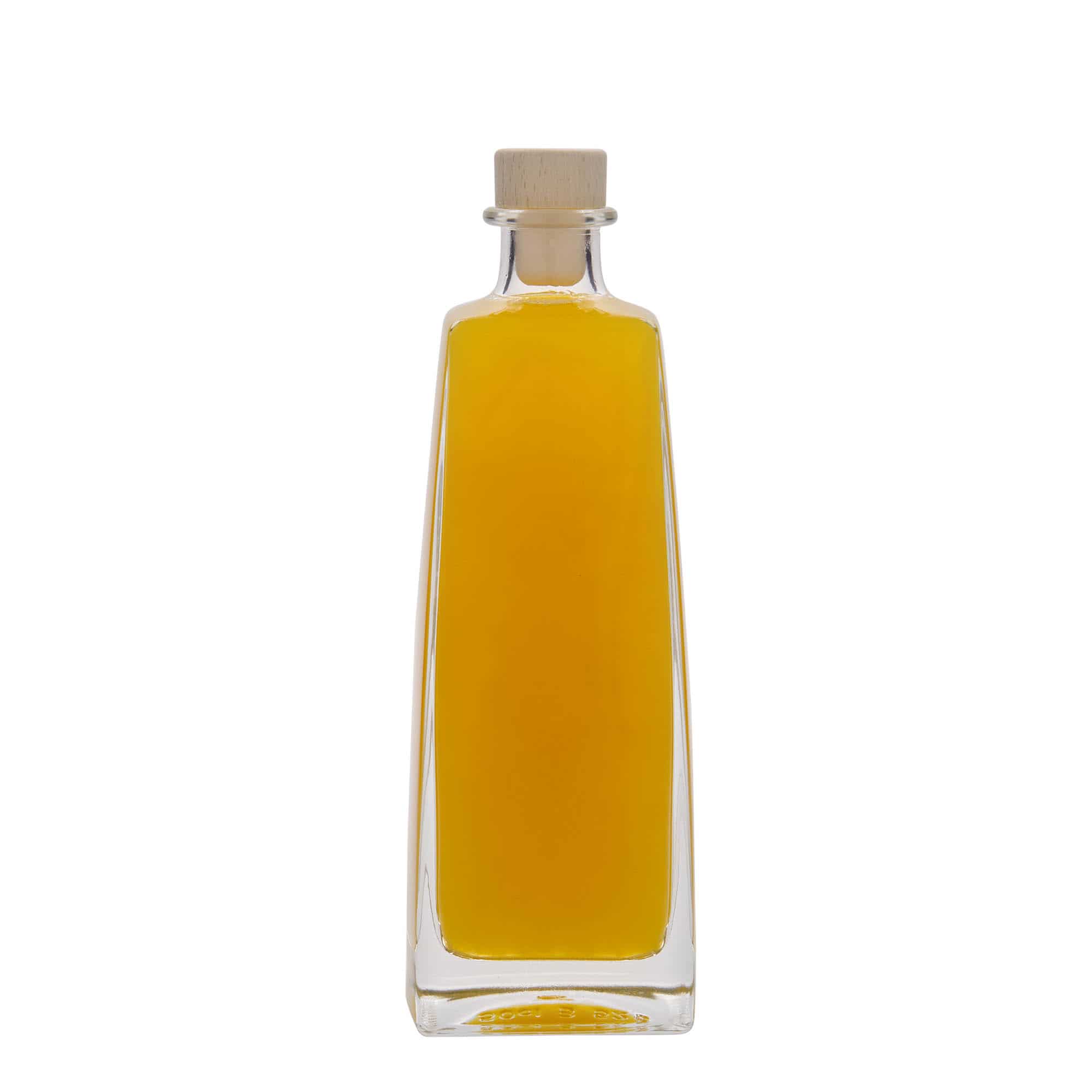 Glazen fles 'Timmy', 500 ml, rechthoekig, monding: kurk