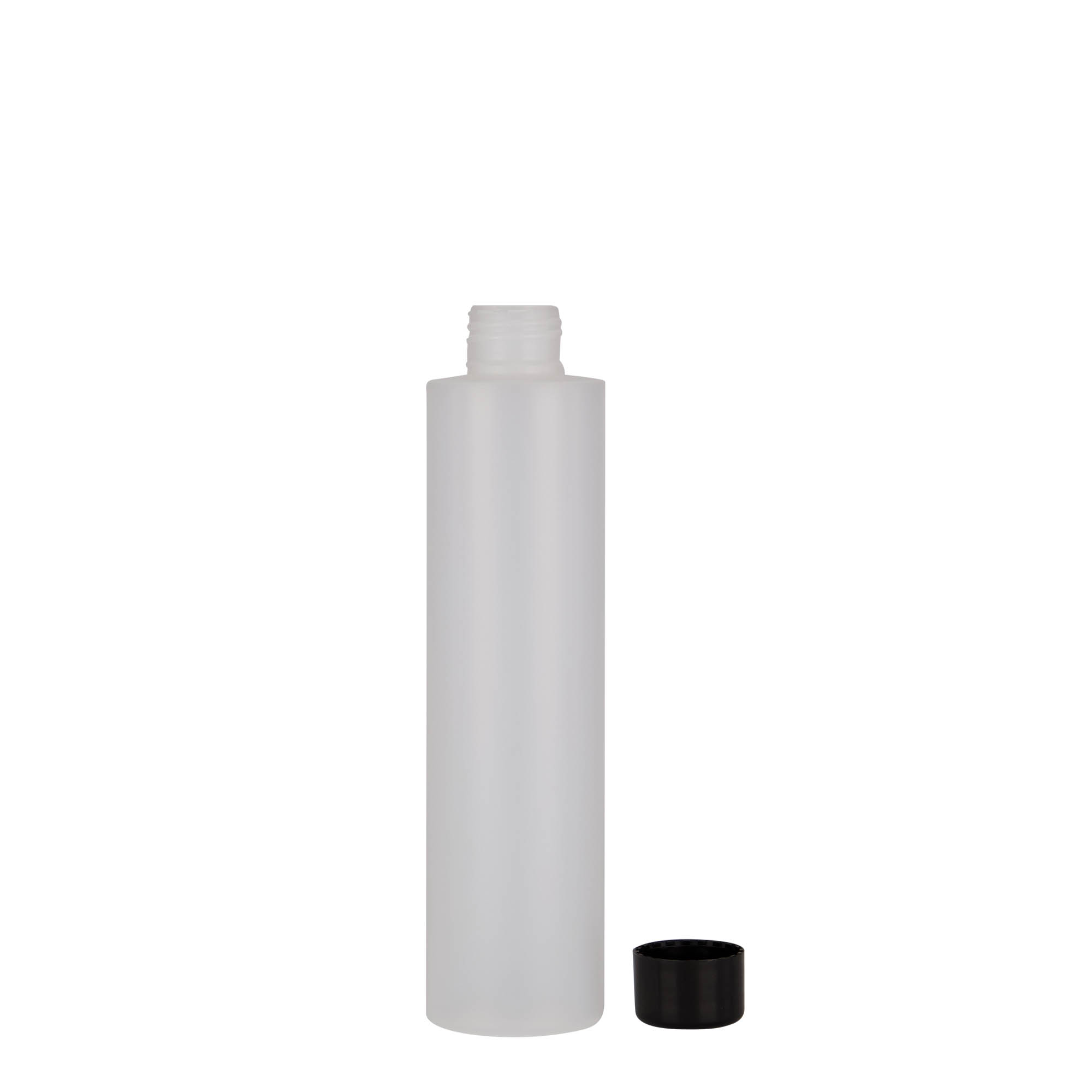 Plastic fles 'Pipe', 200 ml, HDPE, naturel, monding: 24/410 Plastic fles 'Pipe', 200 ml, HDPE, naturel, monding: 24/410