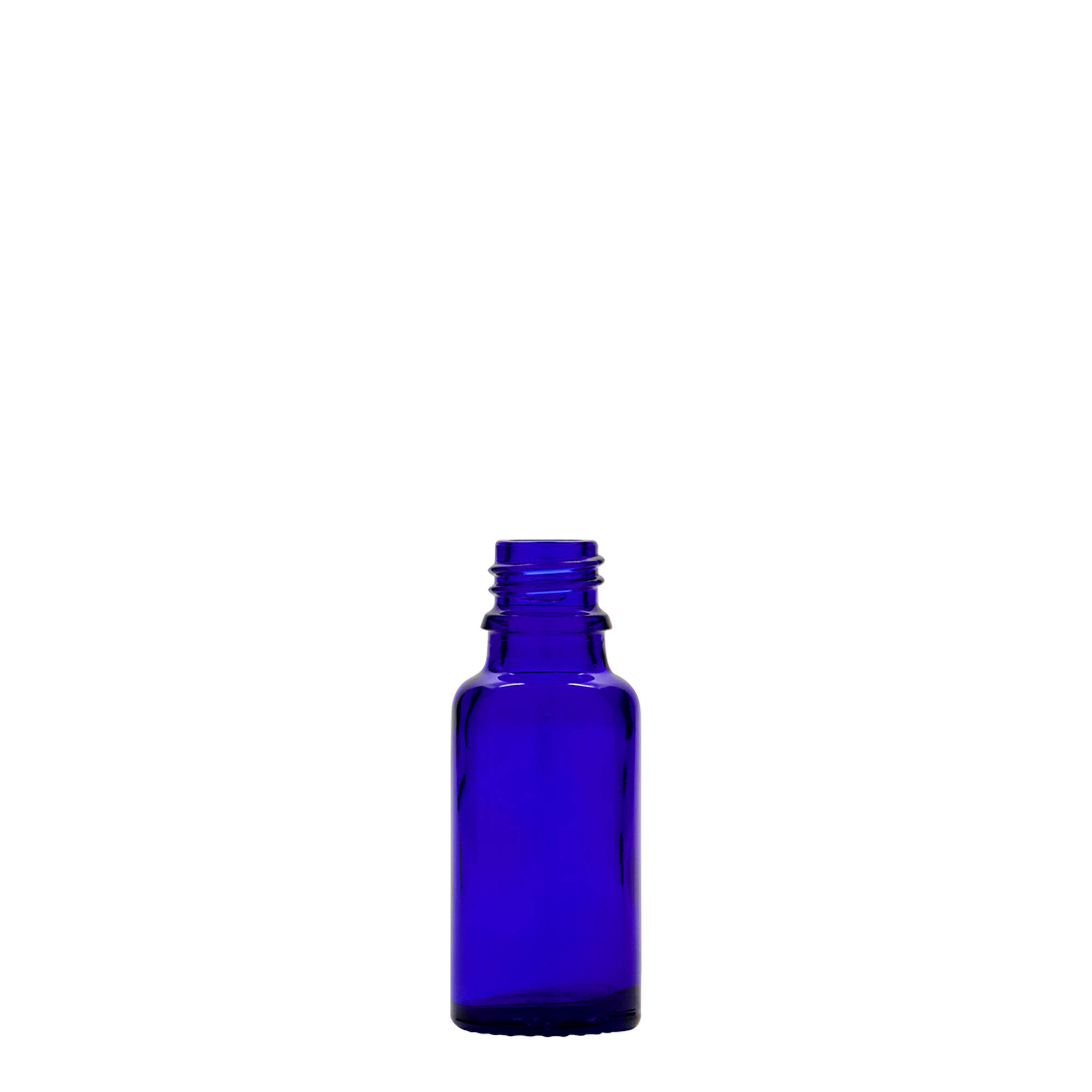 Medicijnfles, 20 ml, glas, koningsblauw, monding: DIN 18 Medicijnfles, 20 ml, glas, koningsblauw, monding: DIN 18