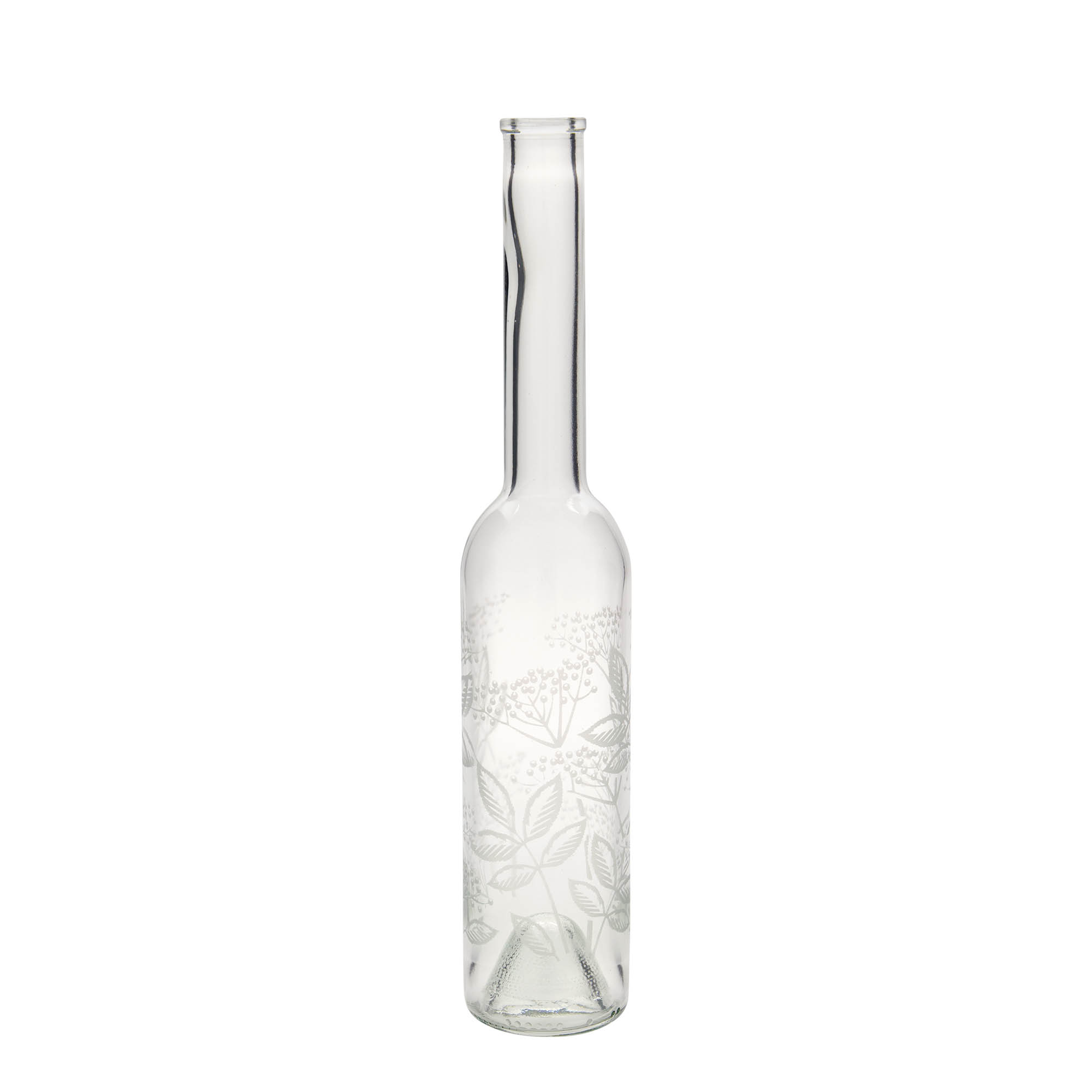 Bouteille en verre 350 ml « Opera », motif : sureau, bouchage: bouchon