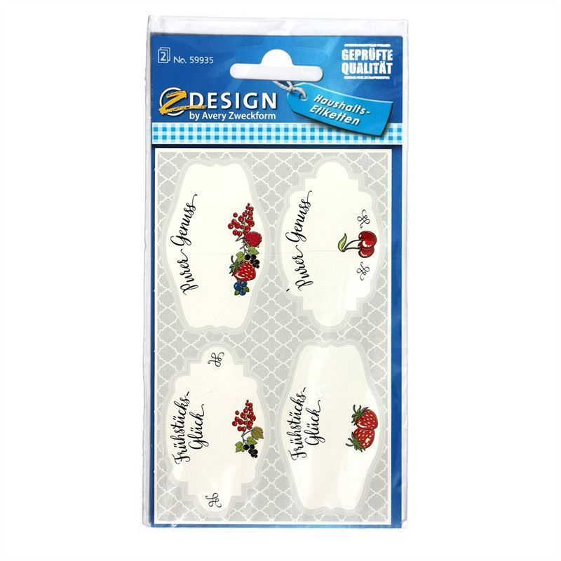 Étiquettes usage spécial 'Petit déjeuner', papier, multicolore Étiquettes usage spécial 'Petit déjeuner', papier, multicolore